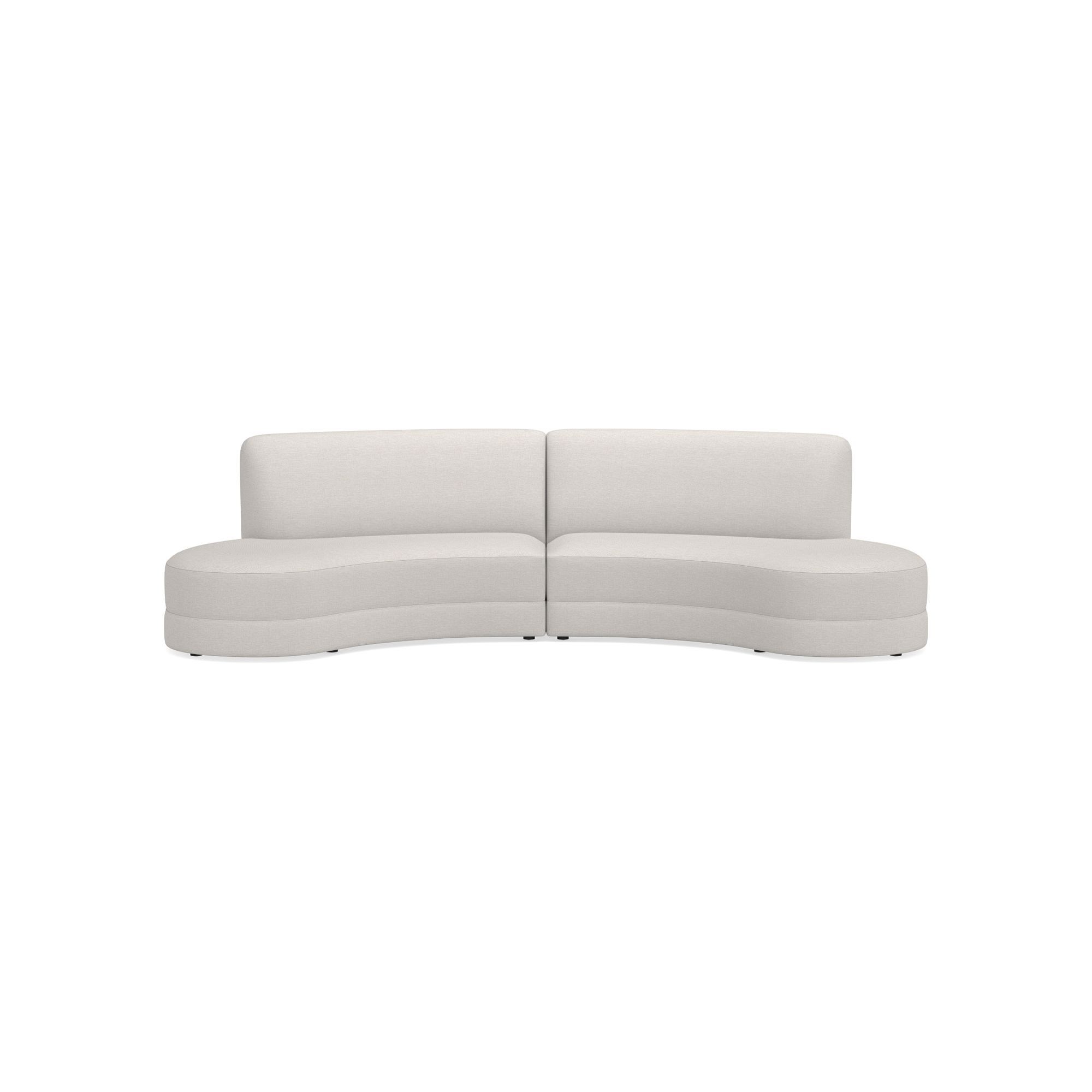 Capri 2-Piece Bumper Armless Sectional (132)