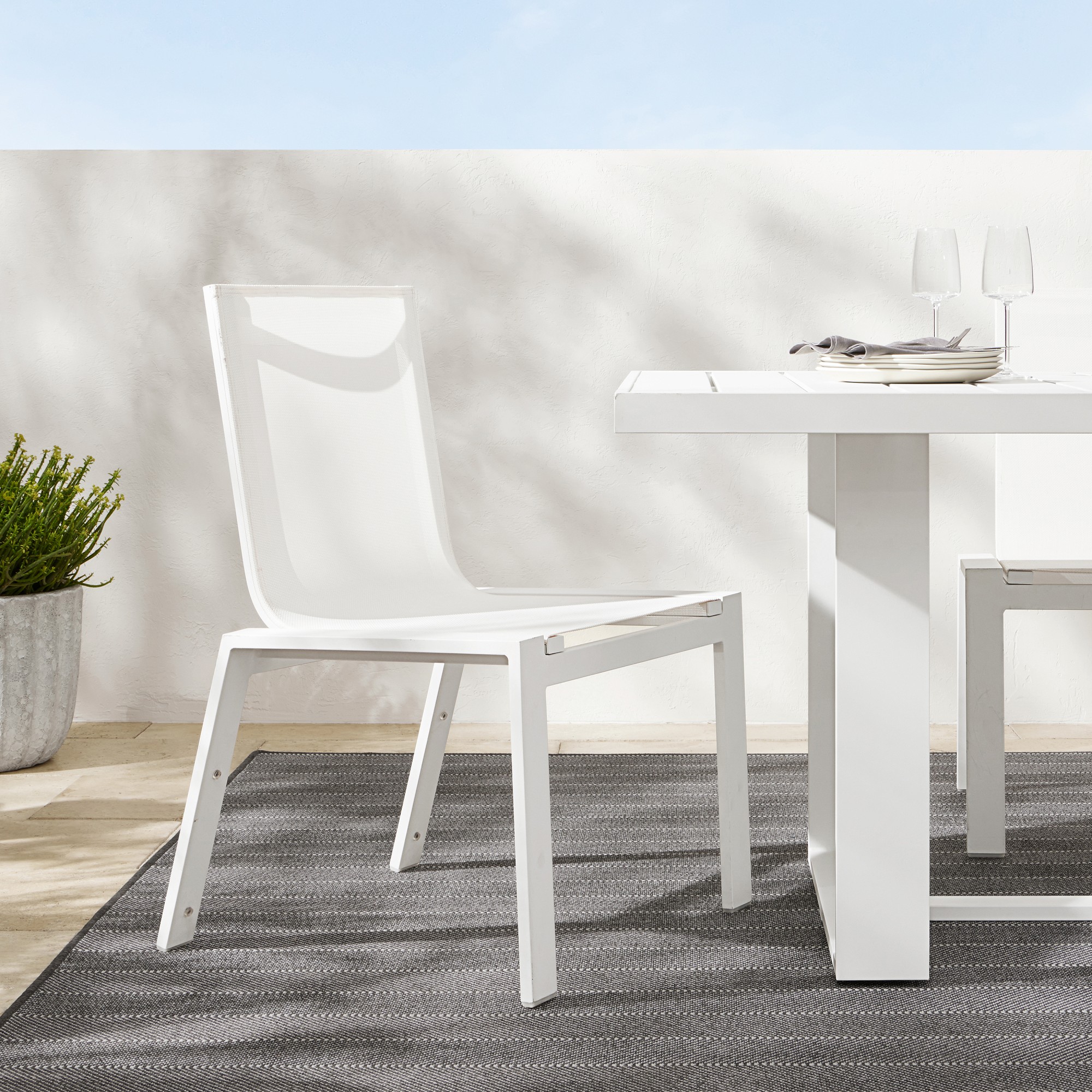 Santa Barbara Outdoor Metal Dining Side Chair