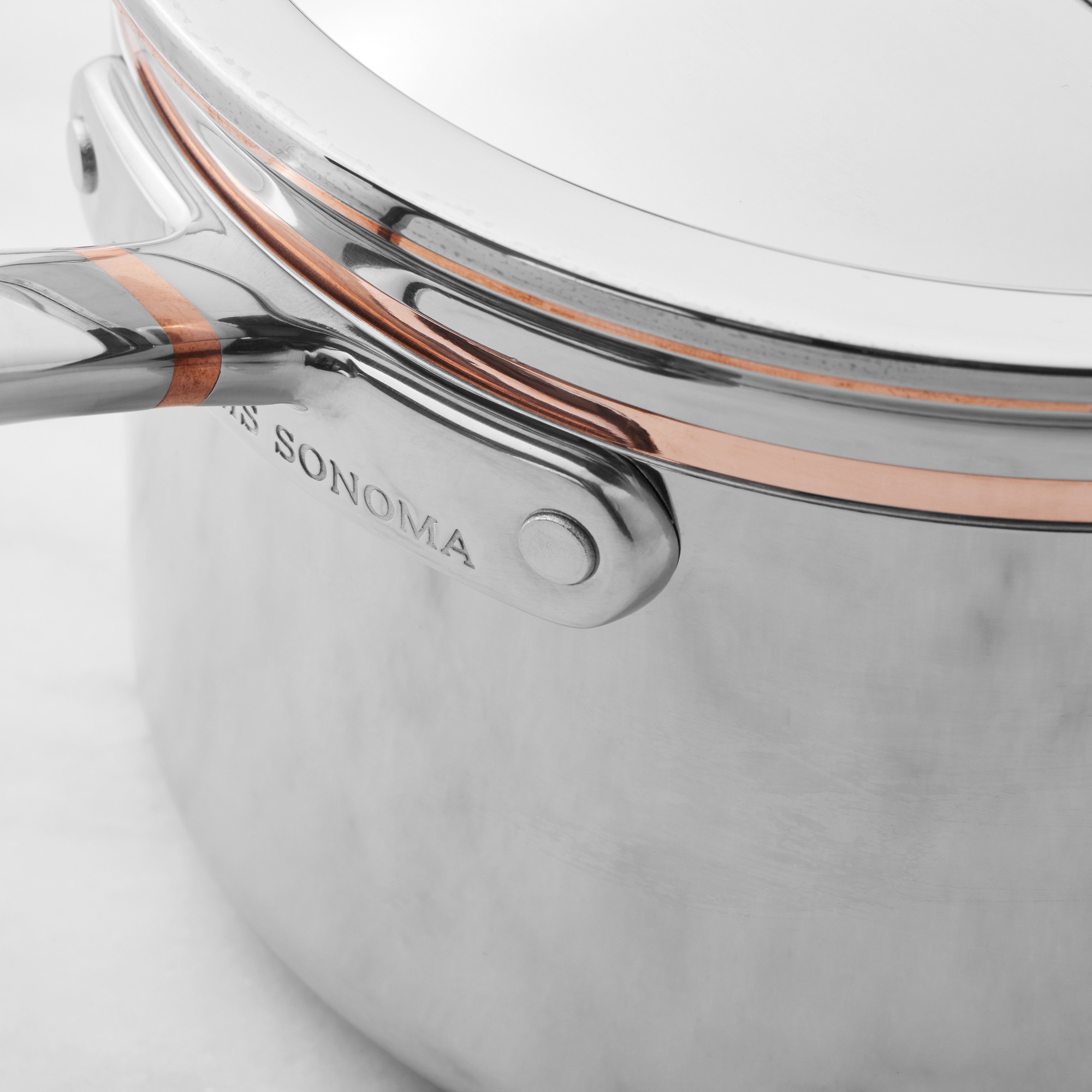 Williams Sonoma Signature Thermo-Clad™ Copper Pro Saucepan