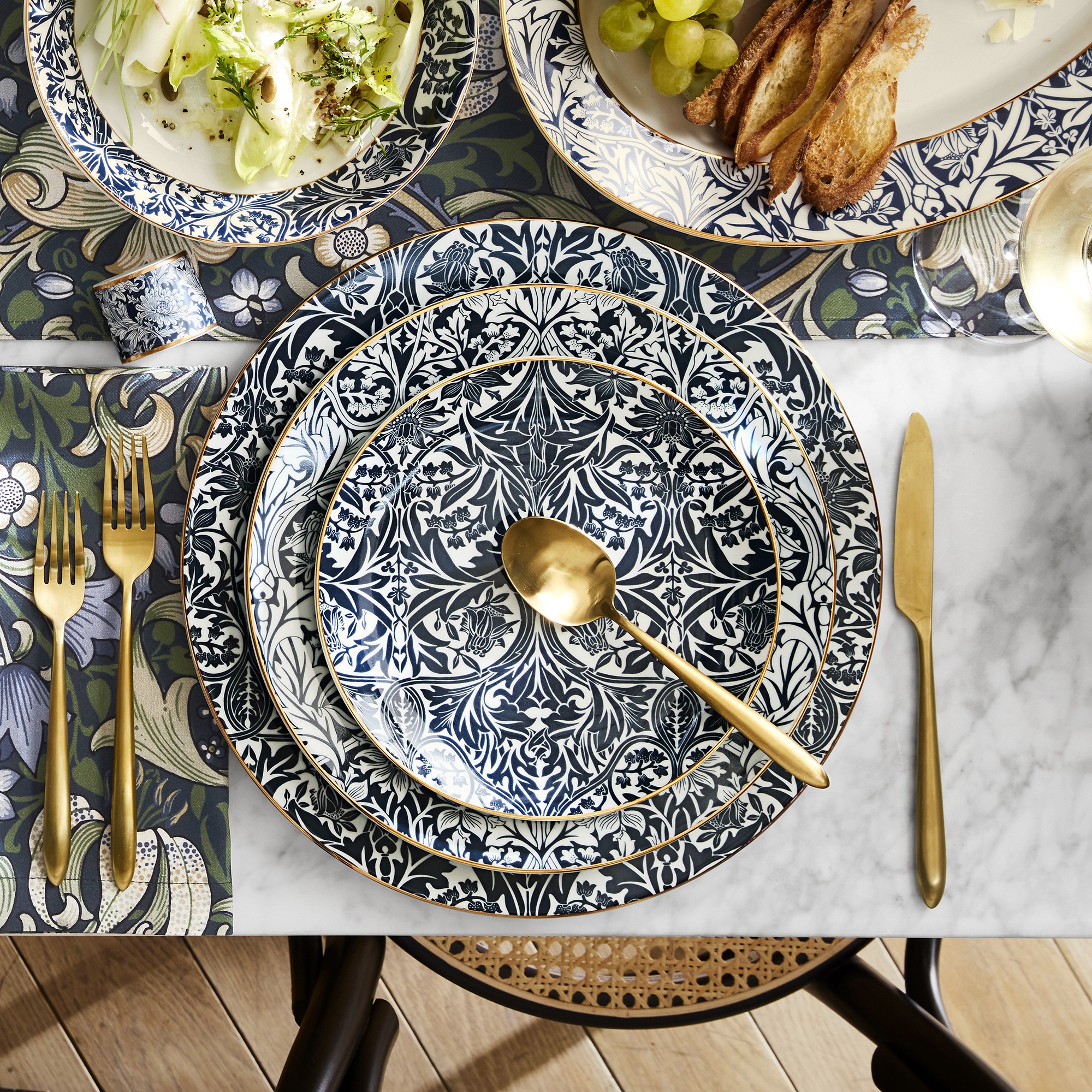Morris & Co. x Williams Sonoma Bluebell Dinnerware Collection