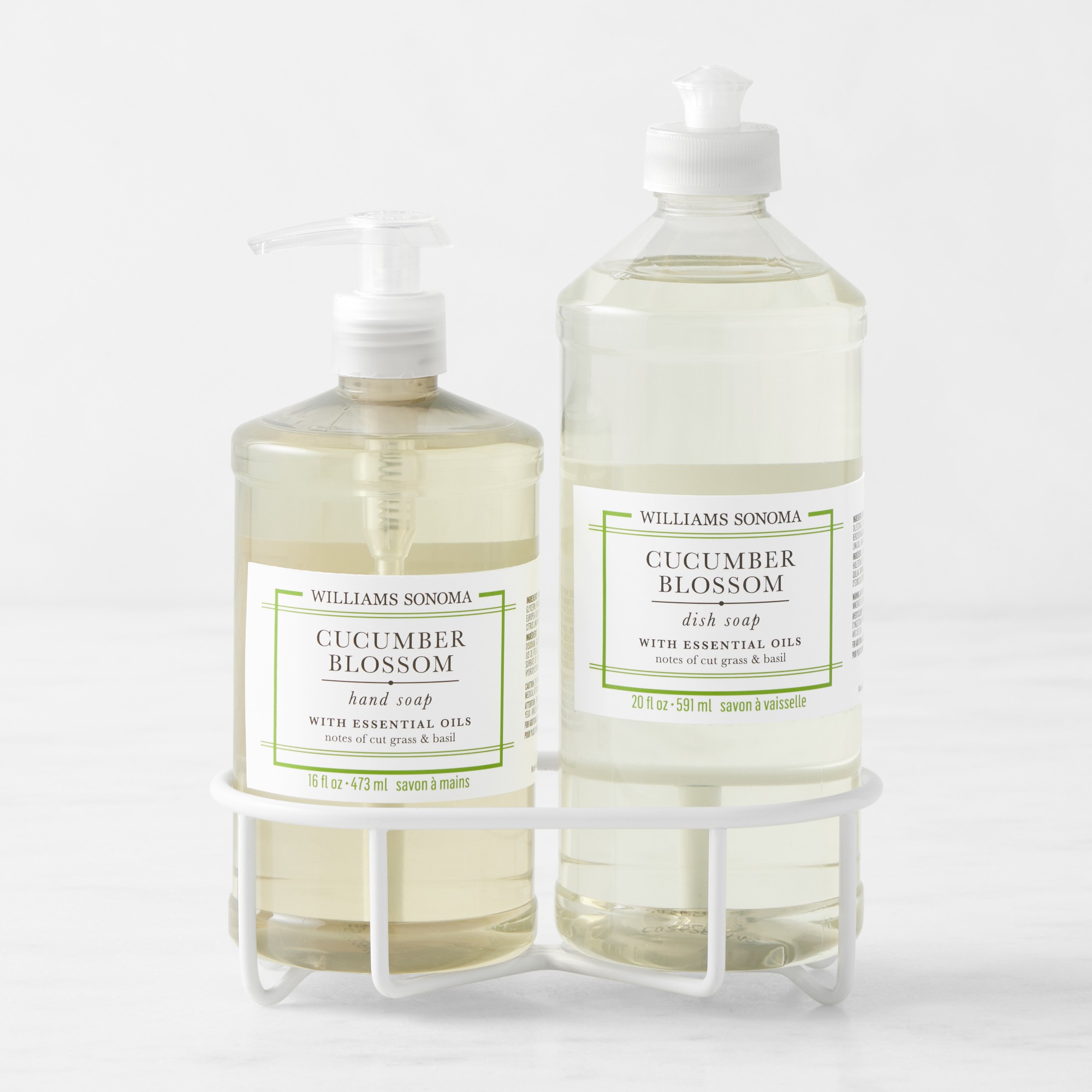 Williams Sonoma Cucumber Blossom Hand Soap & Dish Soap 3-Piece Kitchen Set