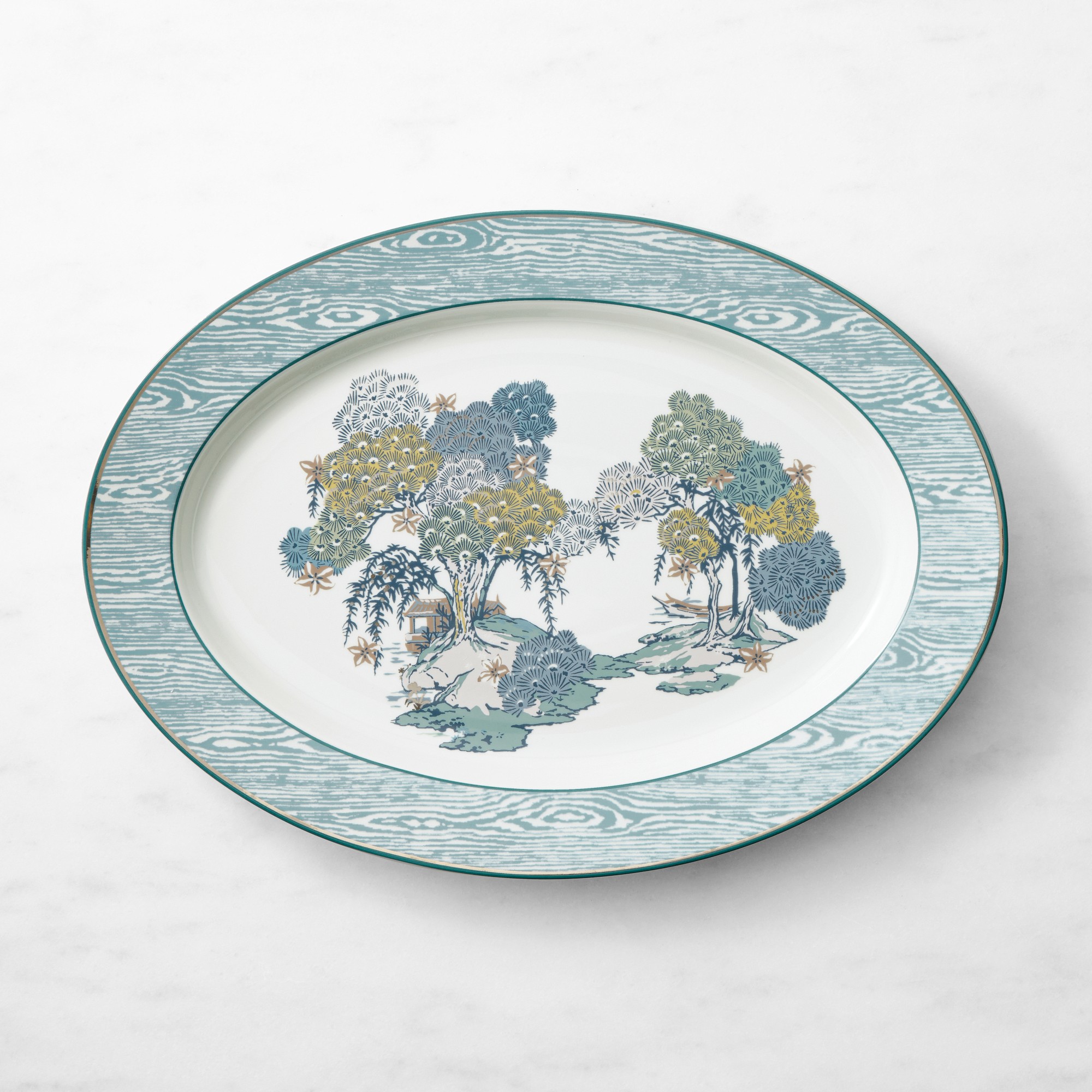 Scalamandré Sea of Trees Oval Platter