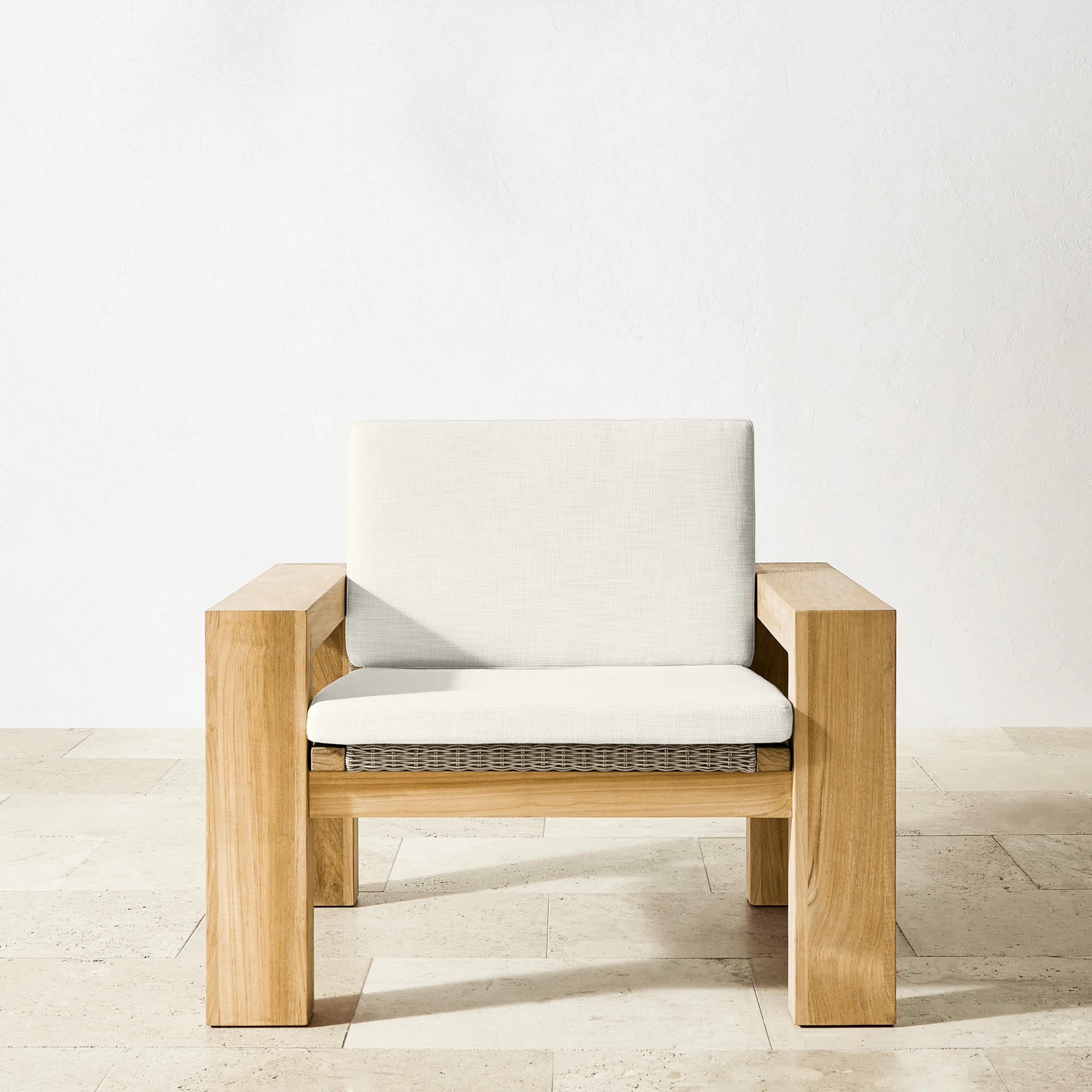 Larnaca Outdoor Teak x All-Weather-Weave Club Chair