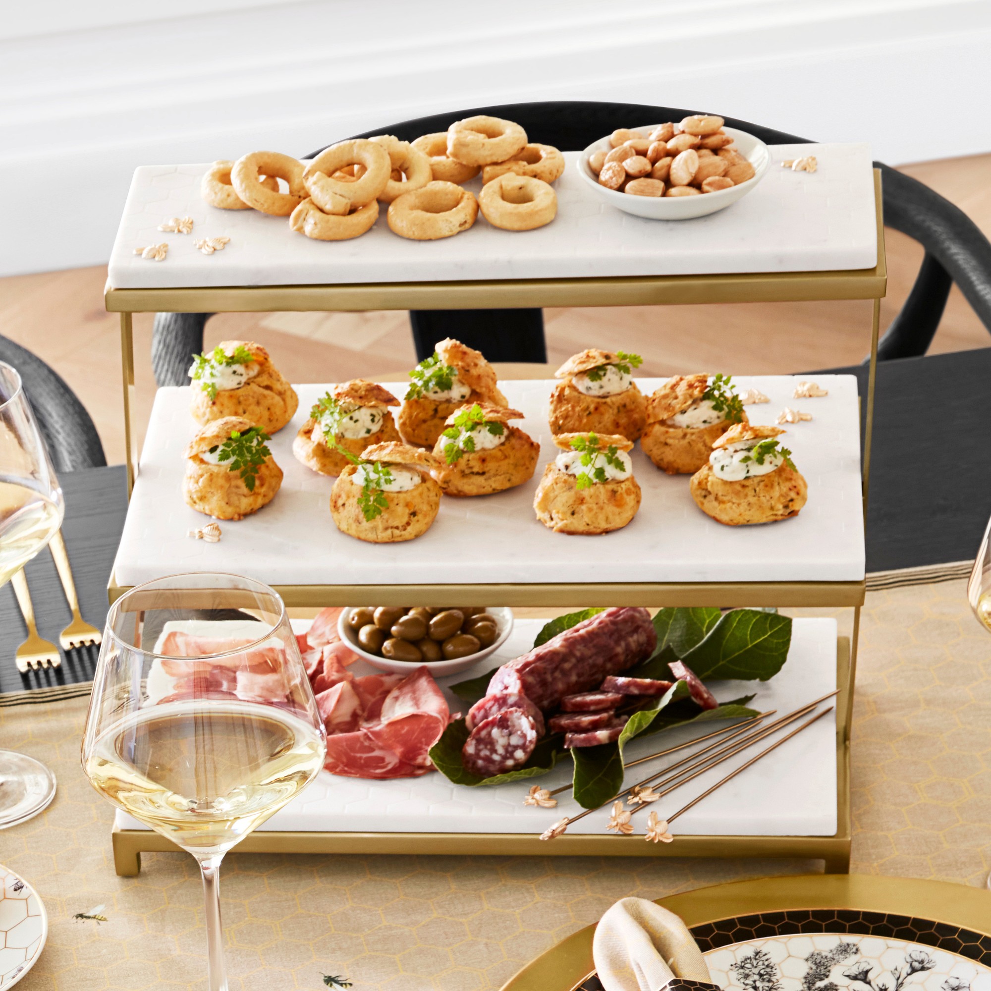 Honeycomb 3-Tiered Stand