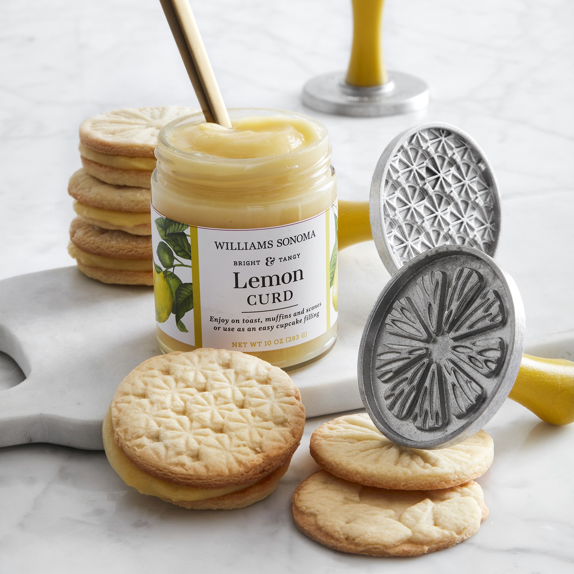 Nordic Ware Cast Aluminum Citrus Cookie Stamps, Set of 3