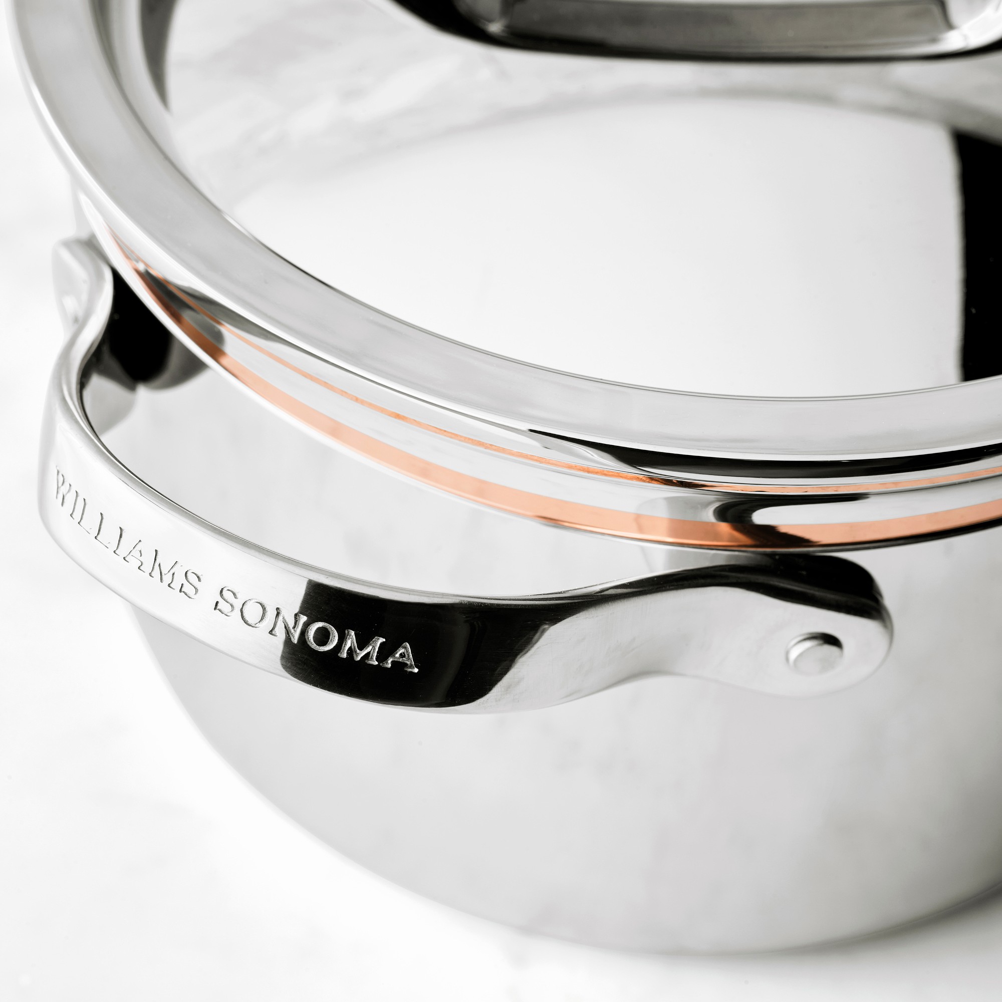 Williams Sonoma Signature Thermo-Clad™ Copper Pro Saucepan