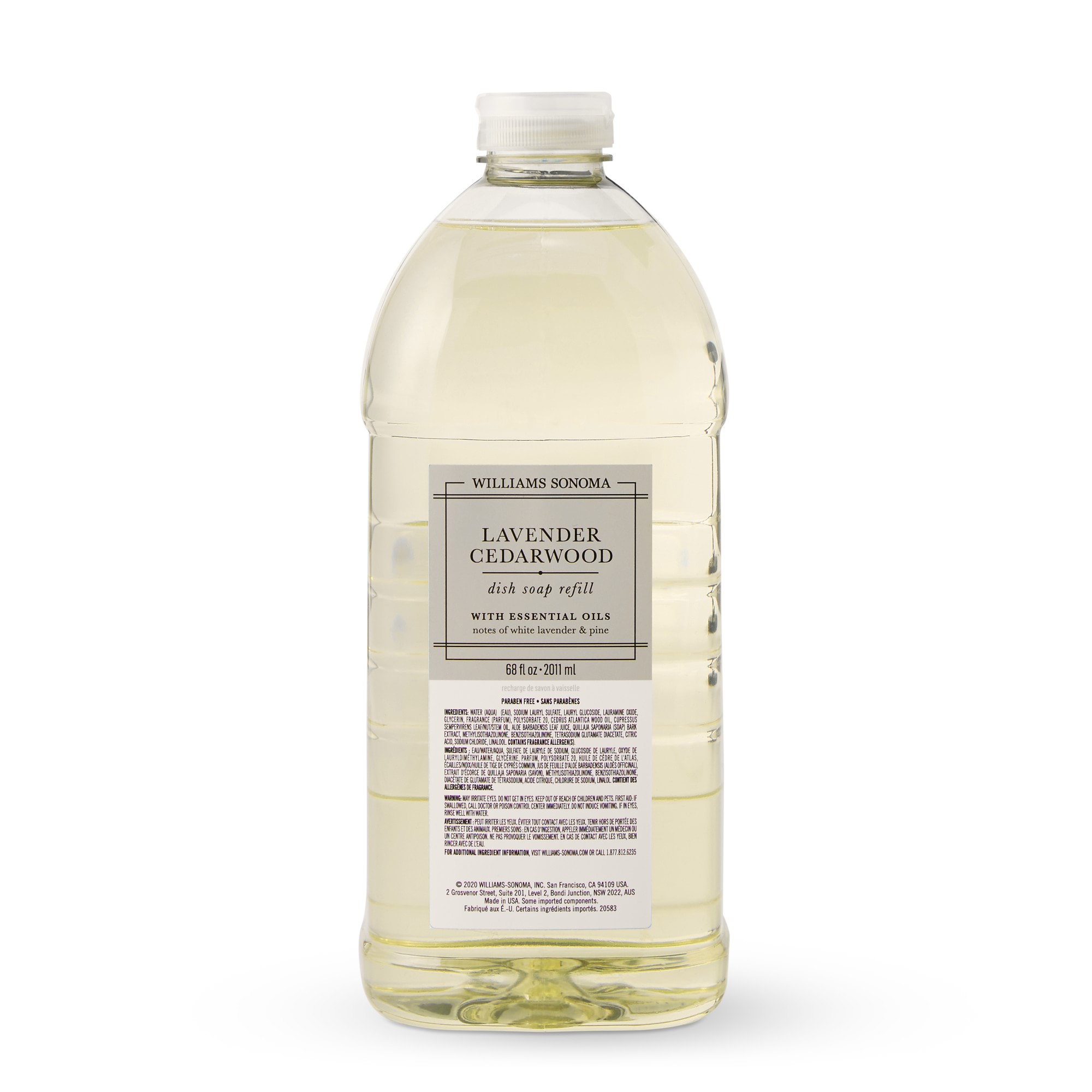 Williams Sonoma Lavender Cedarwood Dish Soap Refill, 68oz.