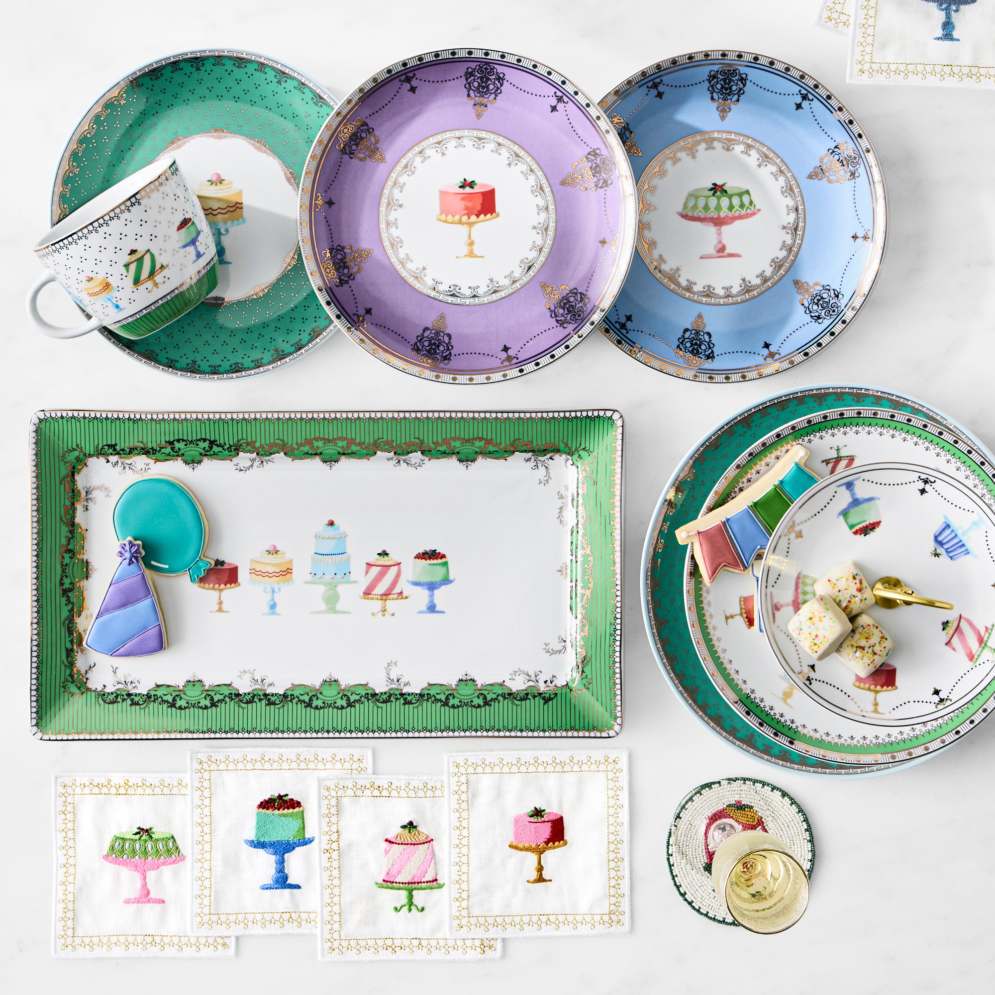 Celebration Dessert Plates, Set of 6