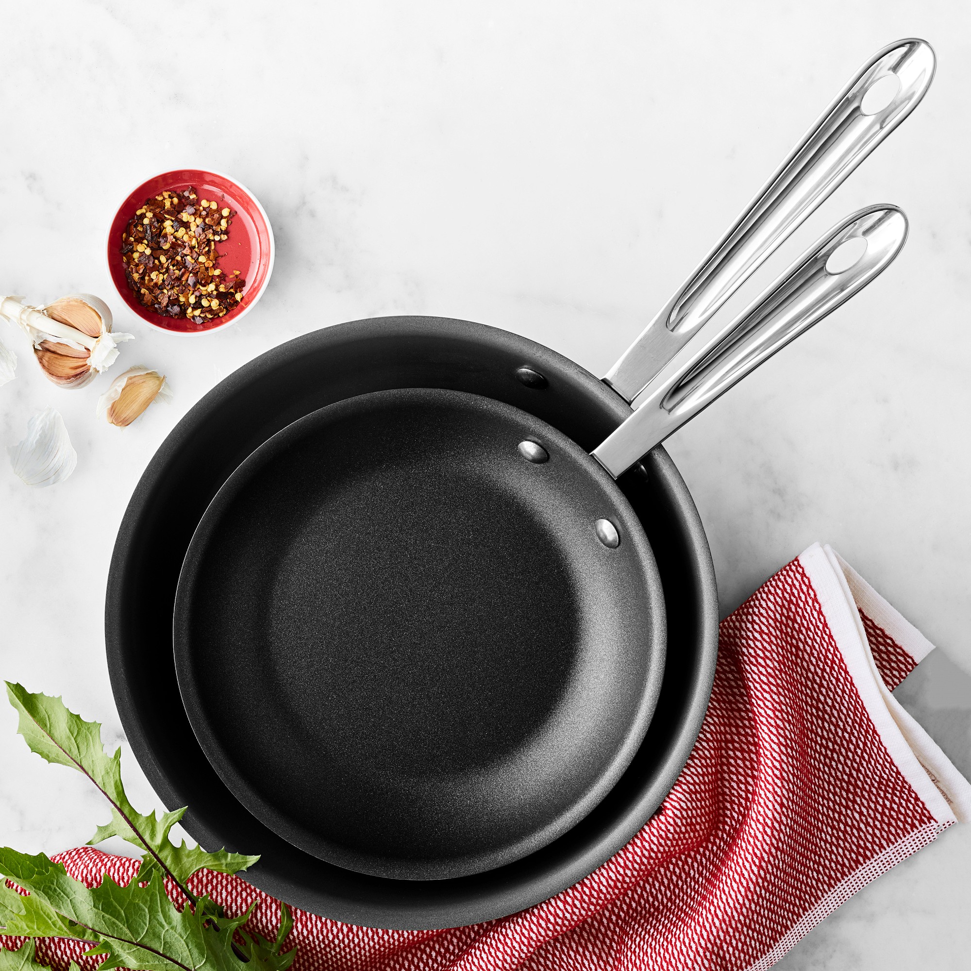 All-Clad D5® Stainless-Steel Nonstick Fry Pan Set