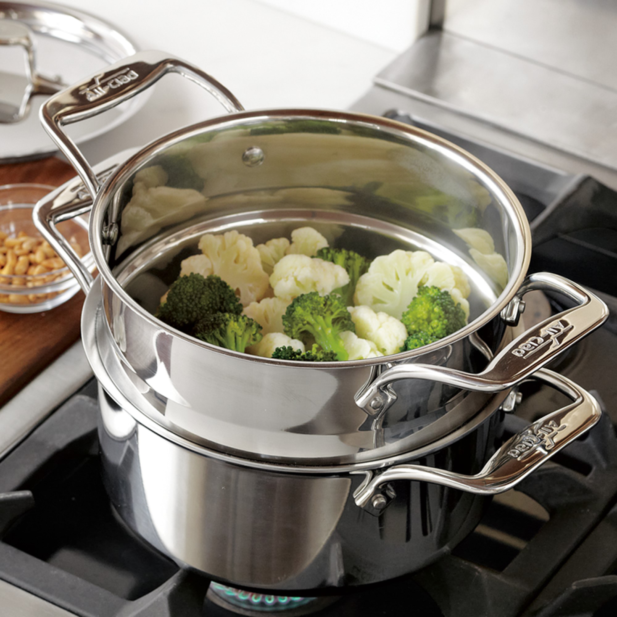 All-Clad D5® Stainless-Steel Steamer Multipot, 3-Qt.