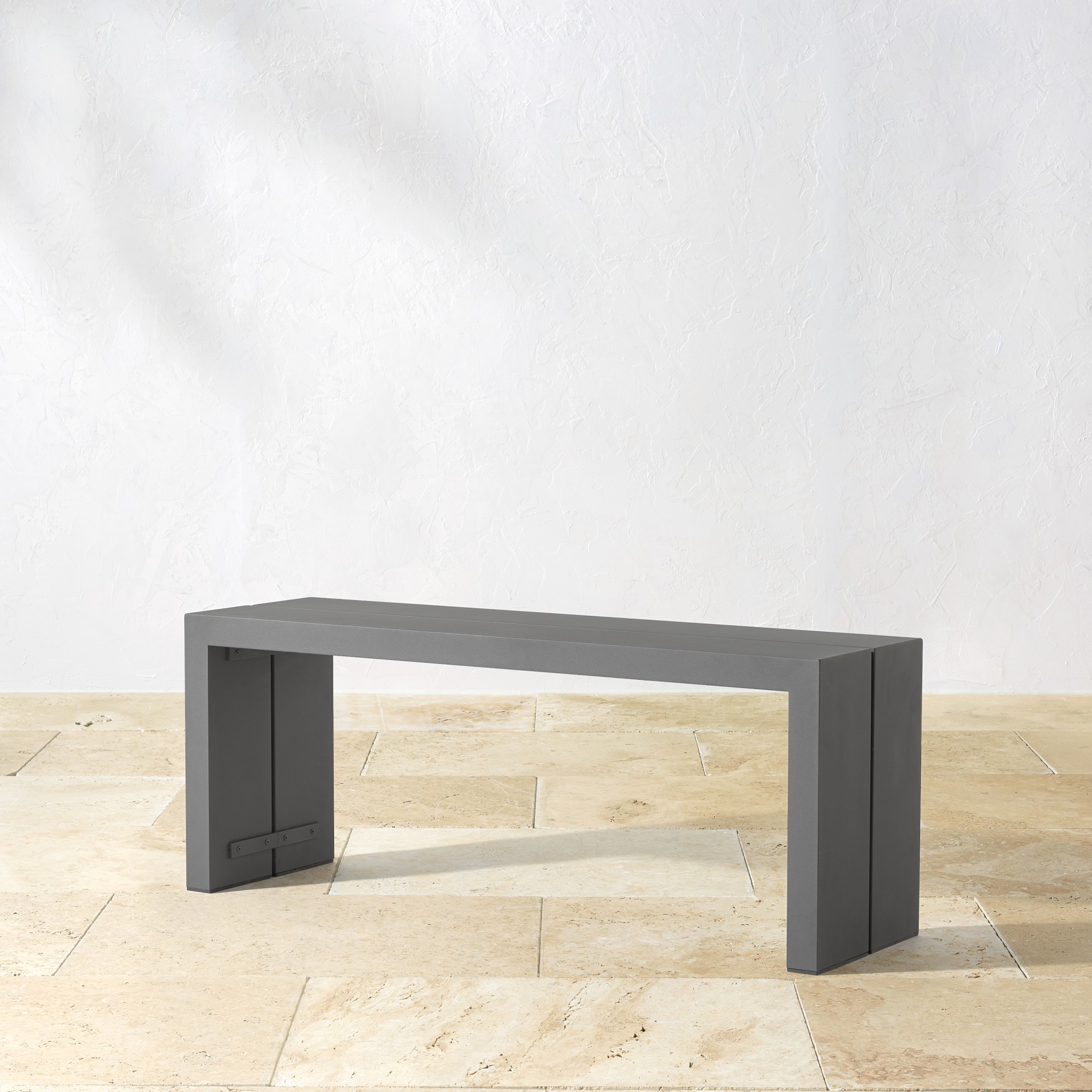 Larnaca Outdoor Metal Dining Bench (46-65)