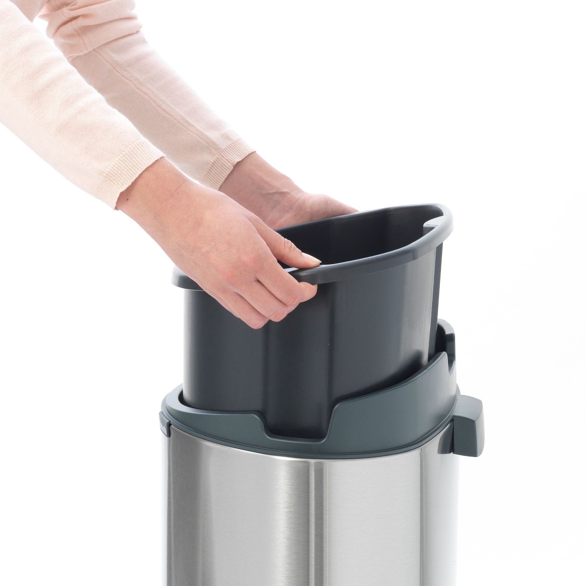 Brabantia Touch Top Trash Can, 10.6 Gallon