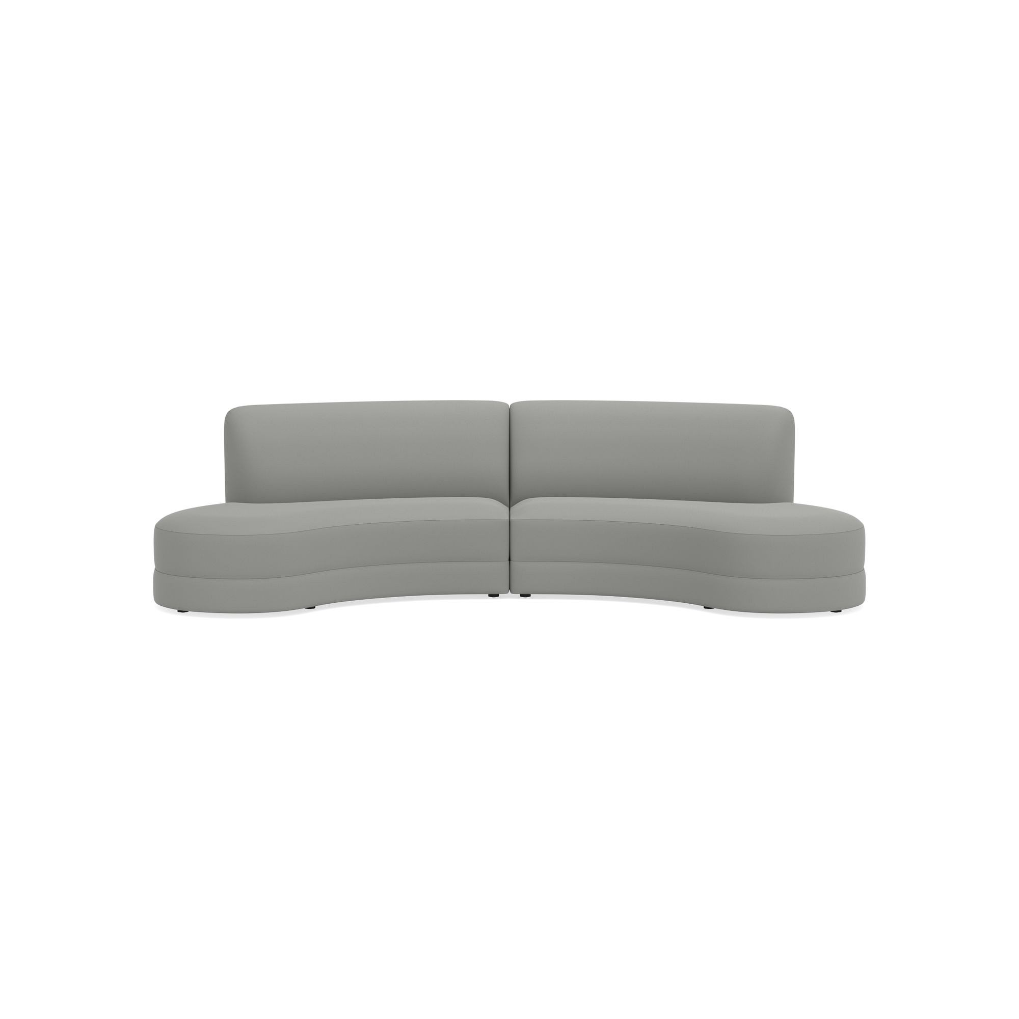 Capri 2-Piece Bumper Armless Sectional (132)