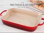 Le Creuset Stoneware Rectangular Baker with Platter Lid, 2 3/4 Qt.