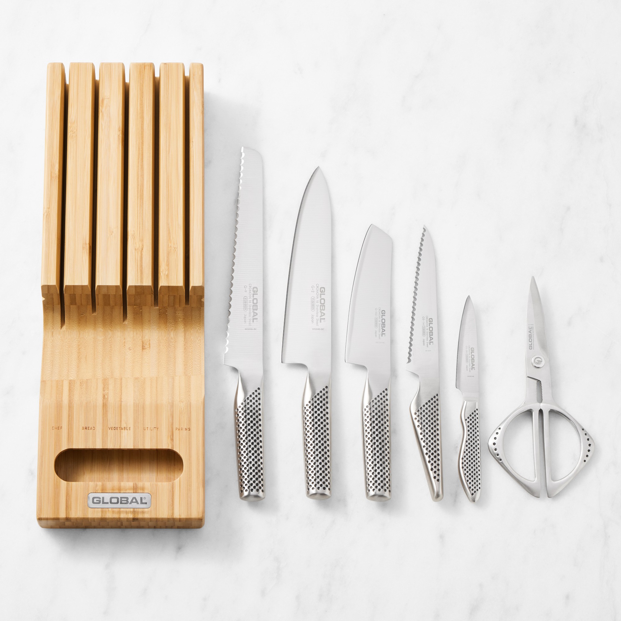 Global Soshiki Bamboo In Drawer Set, Set of 7