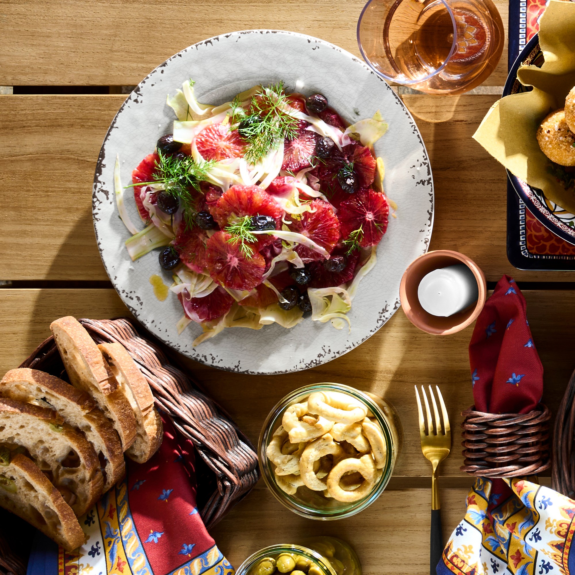 Rustic® Outdoor Melamine Salad Plates, Set of 4