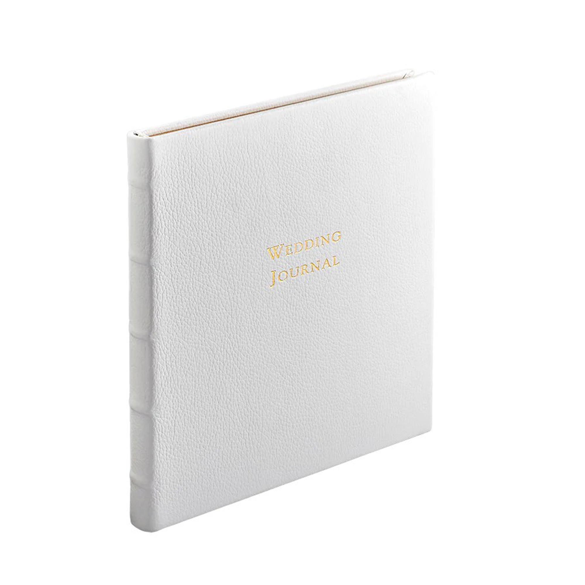 Wedding Journal with White Leather