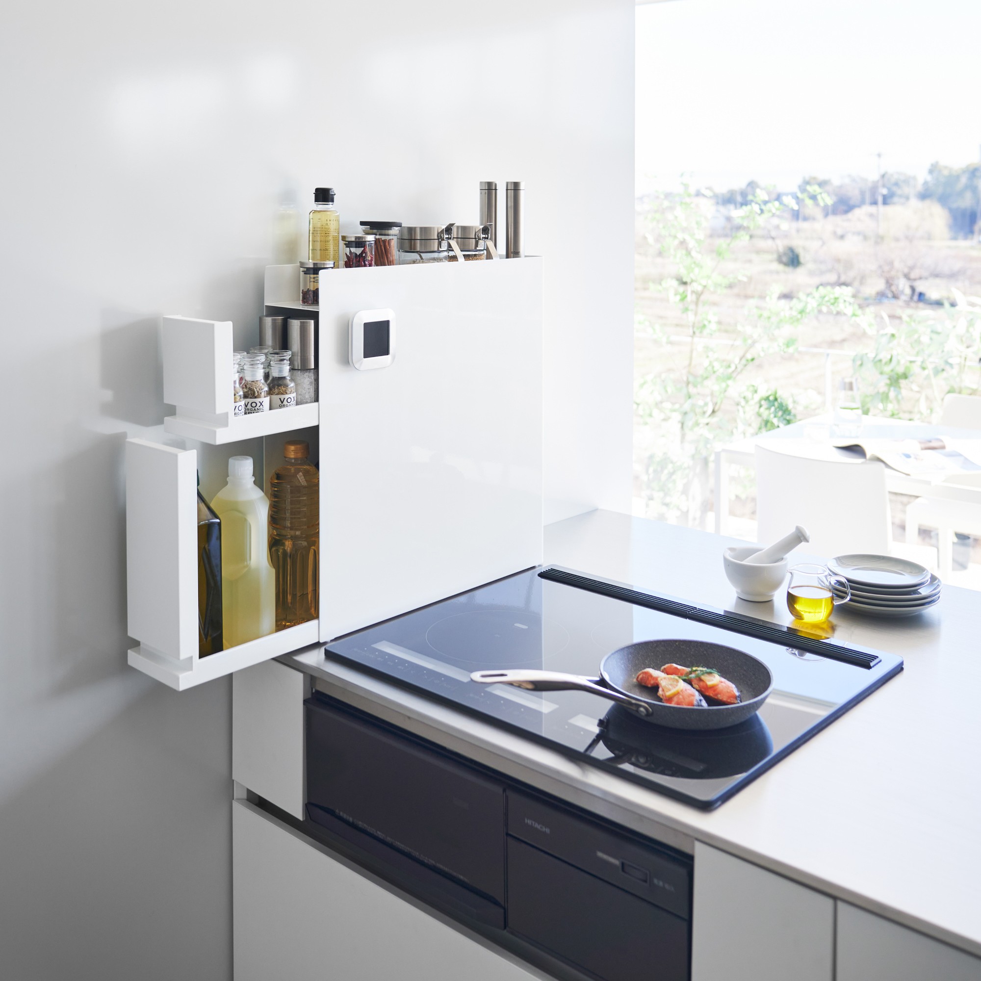 Yamazaki Home Two-Tier Sliding Drawer Seasoning Rack