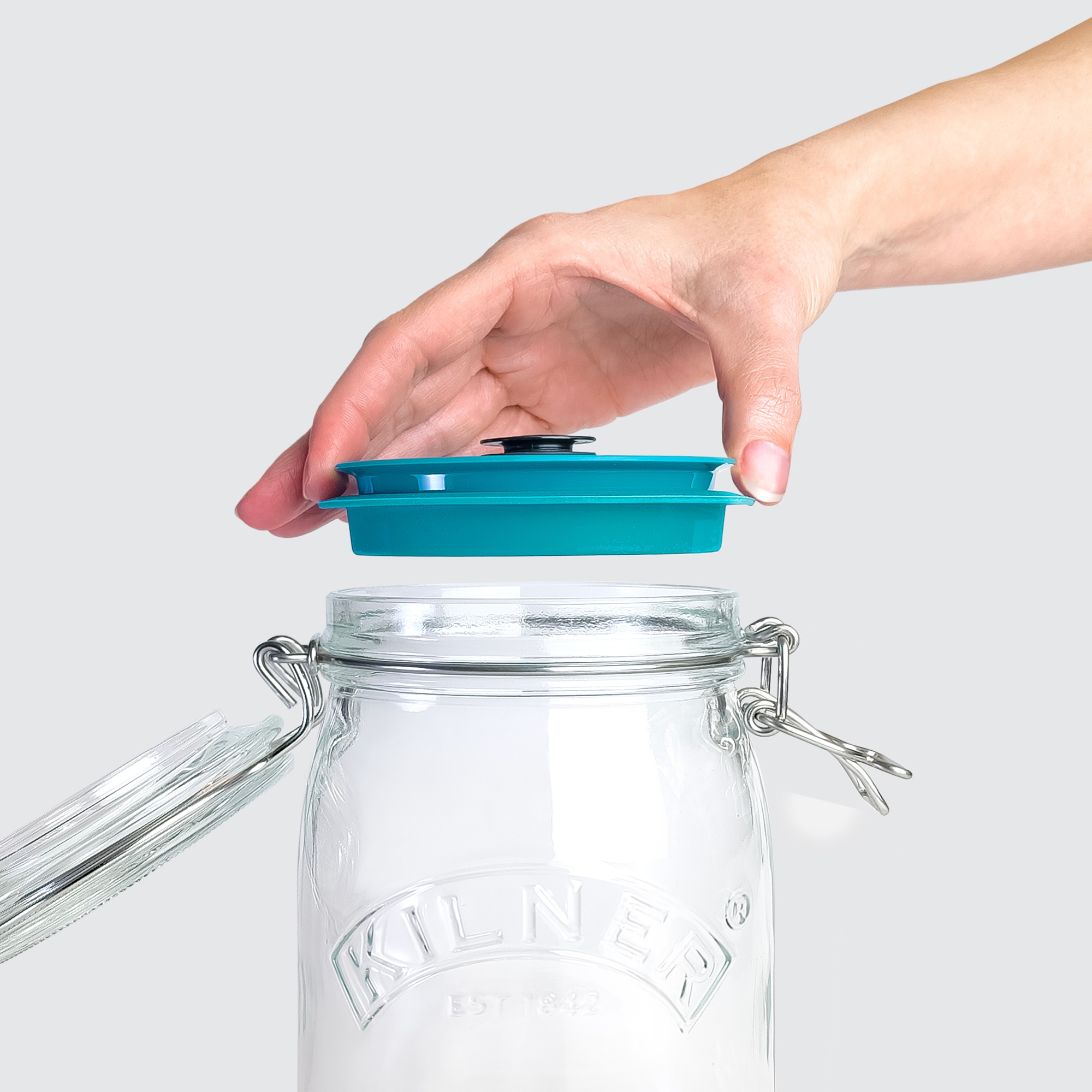 Airtender x Kilner Clip Top Jar Vacuum Pack, Set of 3