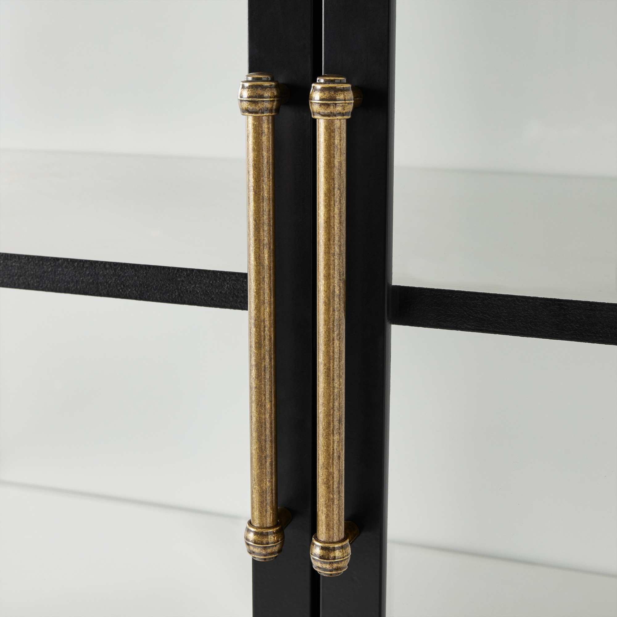 Colt 2- Door Glass Storage Cabinet with Counter (40)