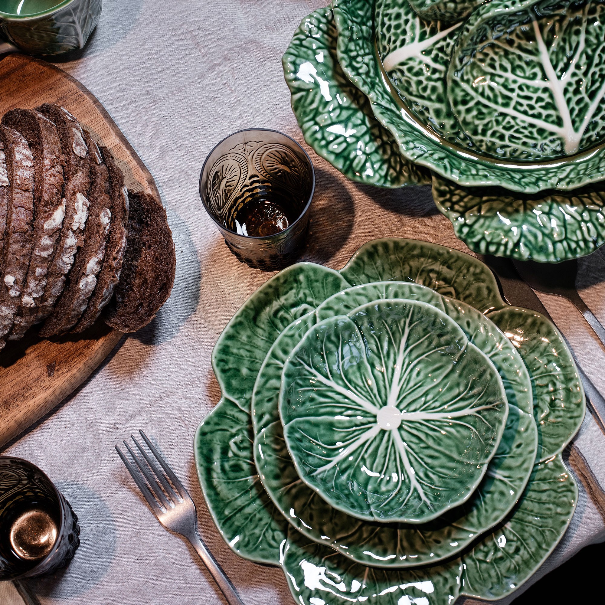 Bordallo Pinheiro Cabbage Dinner Plates