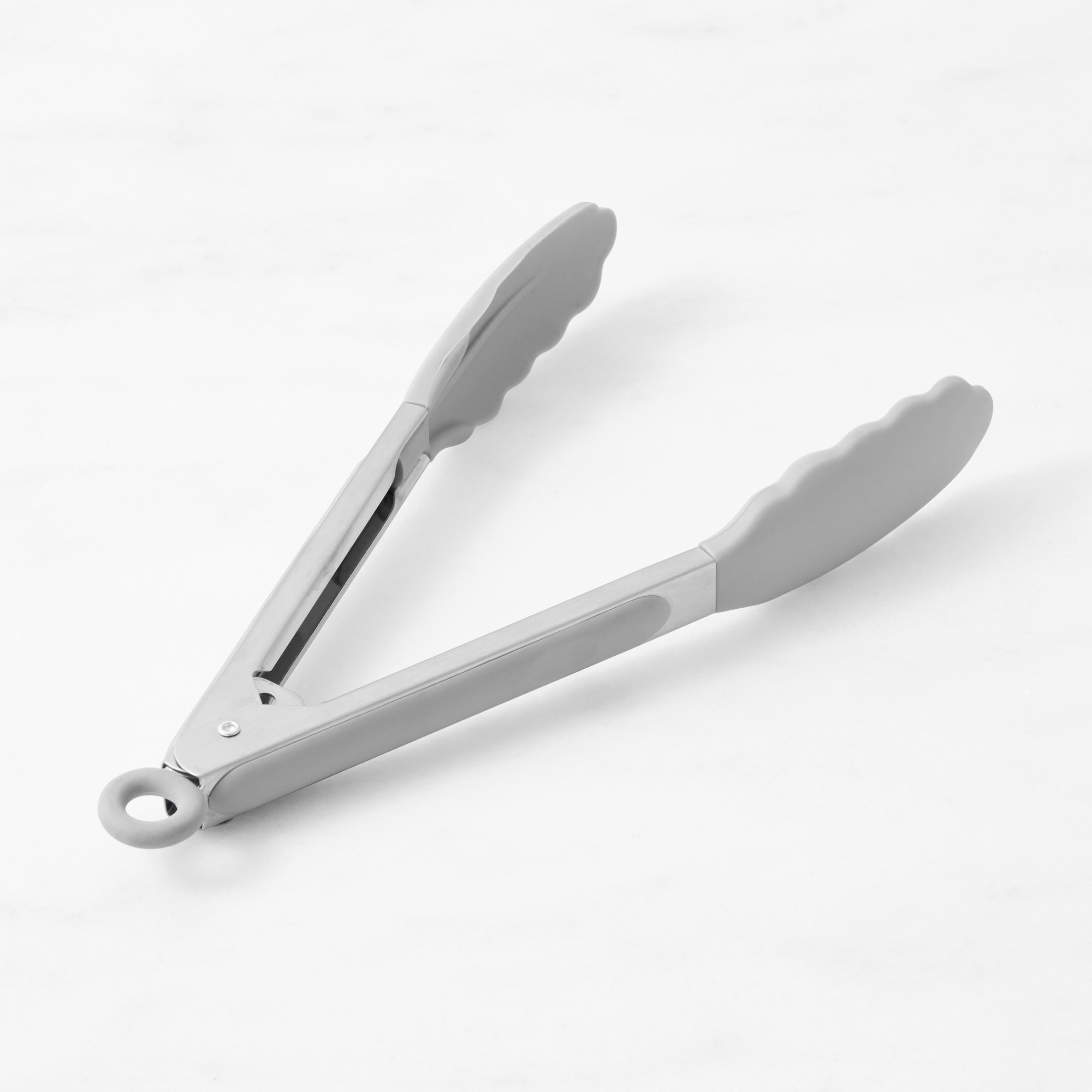 Open Kitchen by Williams Sonoma Grey Silicone 9-Inch Locking Tongs
