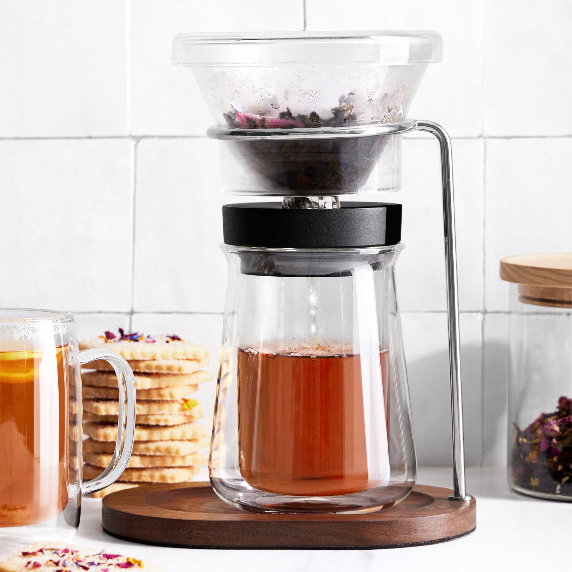 Williams Sonoma Glass Steep & Serve Tea Set