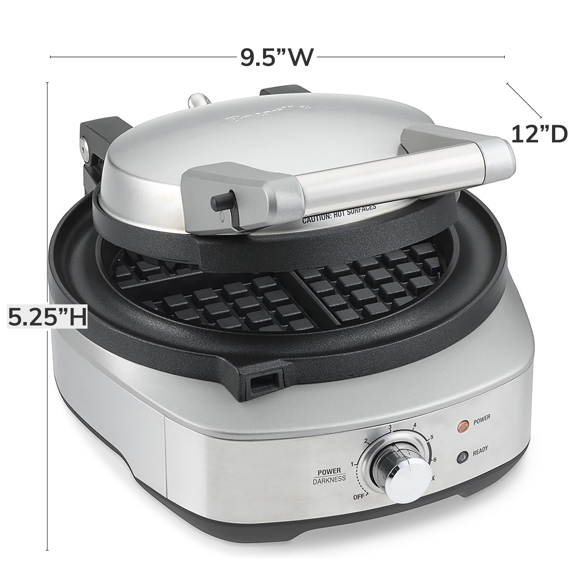 Breville No-Mess Waffle® Classic Round Waffle Maker