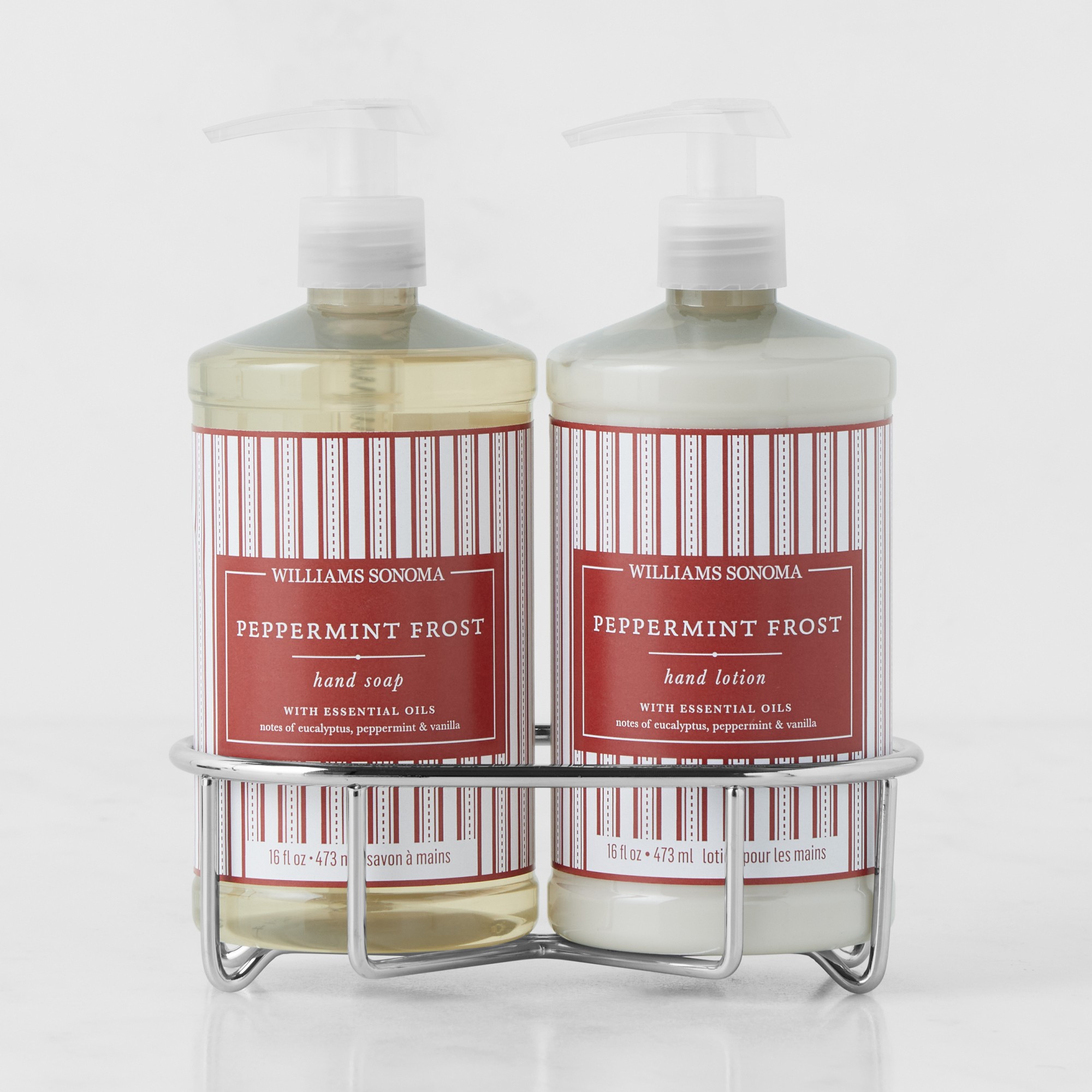 Williams Sonoma Peppermint Hand Soap & Hand Lotion 3-Piece Set