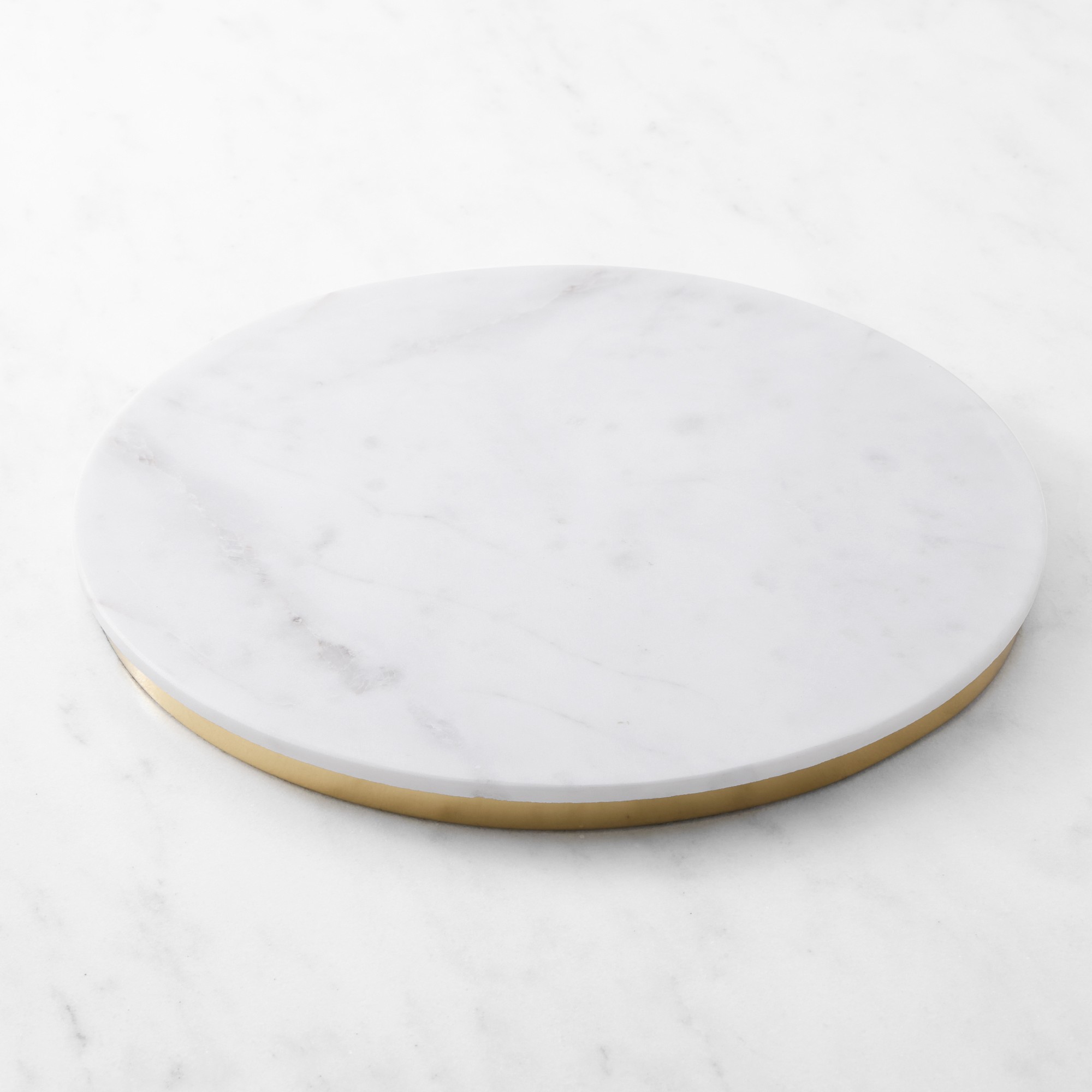 Marble & Brass Round Board