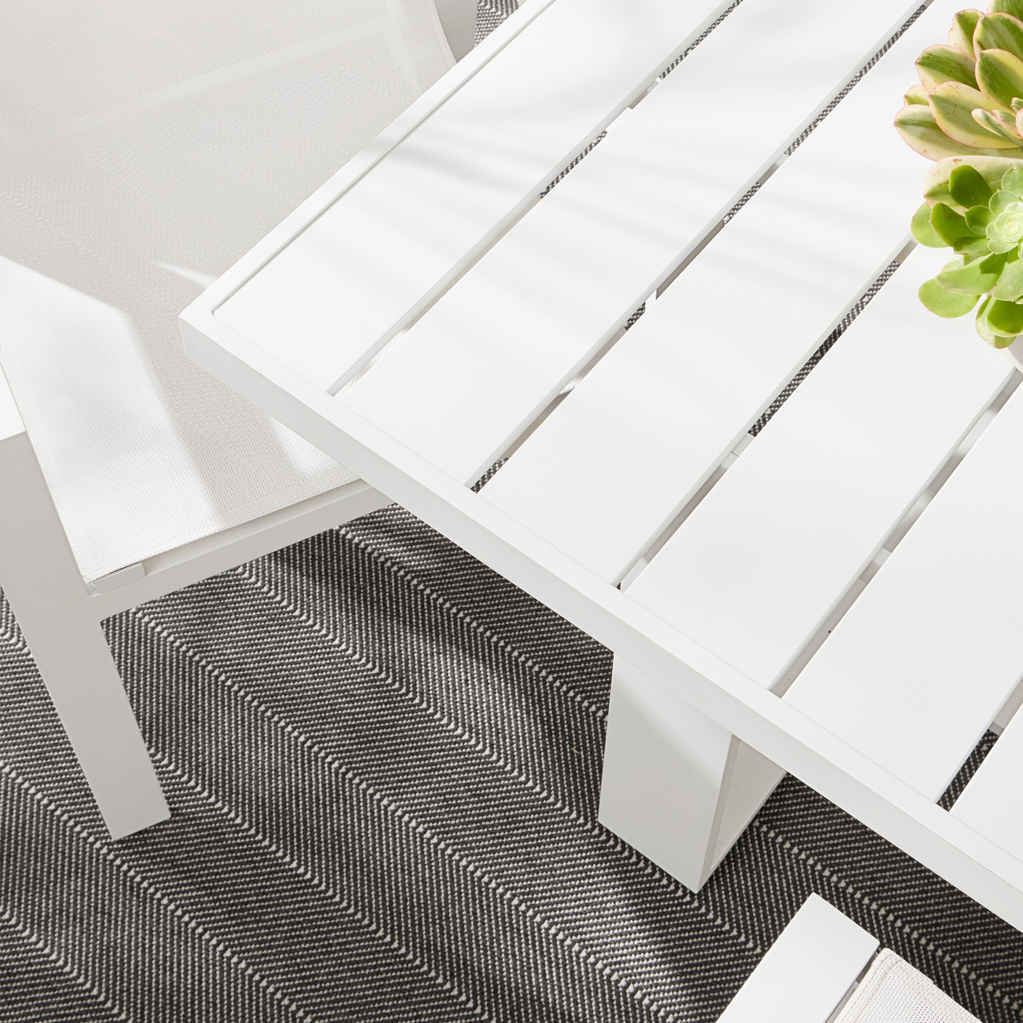 Santa Barbara Outdoor Metal Rectangular Dining Table (84)