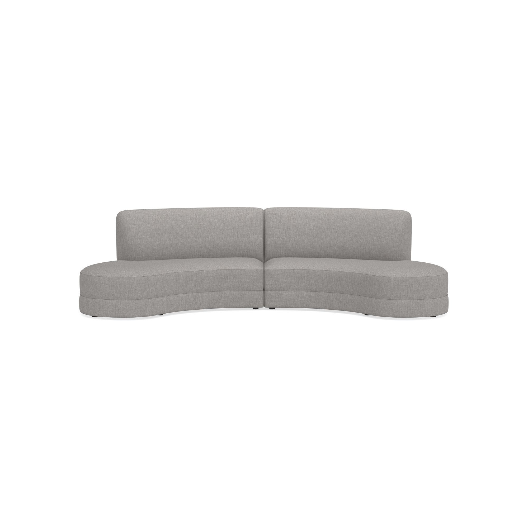 Capri 2-Piece Bumper Armless Sectional (132)