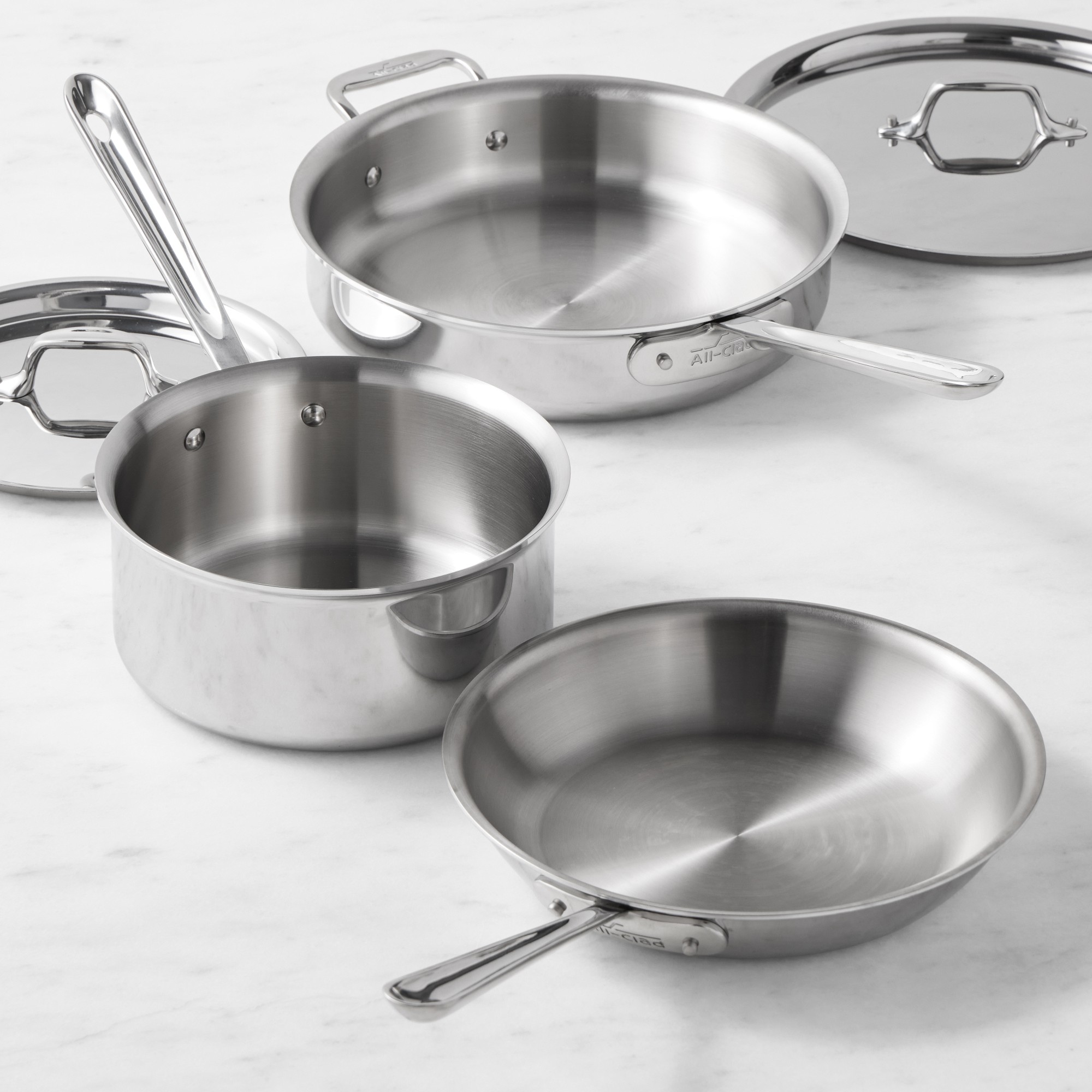 All-Clad D3® Tri-Ply Stainless-Steel 5-Piece Cookware Set