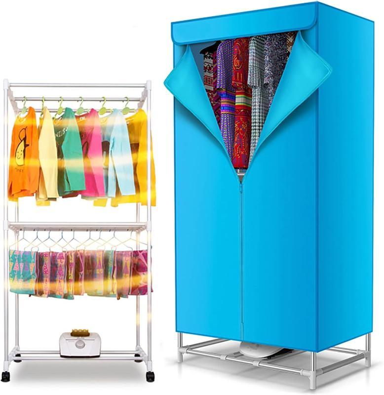 Asciugabiancheria box asciuga biancheria 1000w con timer ciclo rapido asciugatura[Classe di efficienza energetica A++]