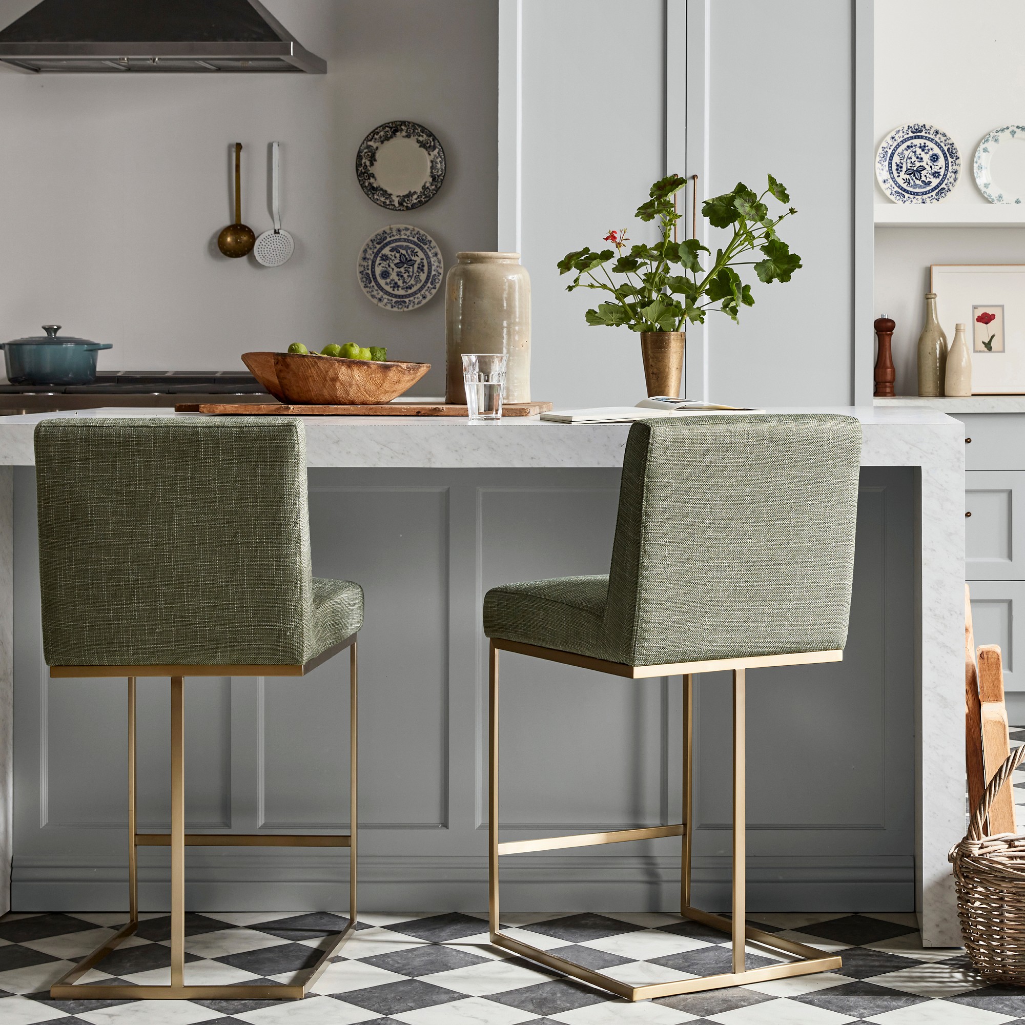 Bradley Square Back Counter & Bar Stool