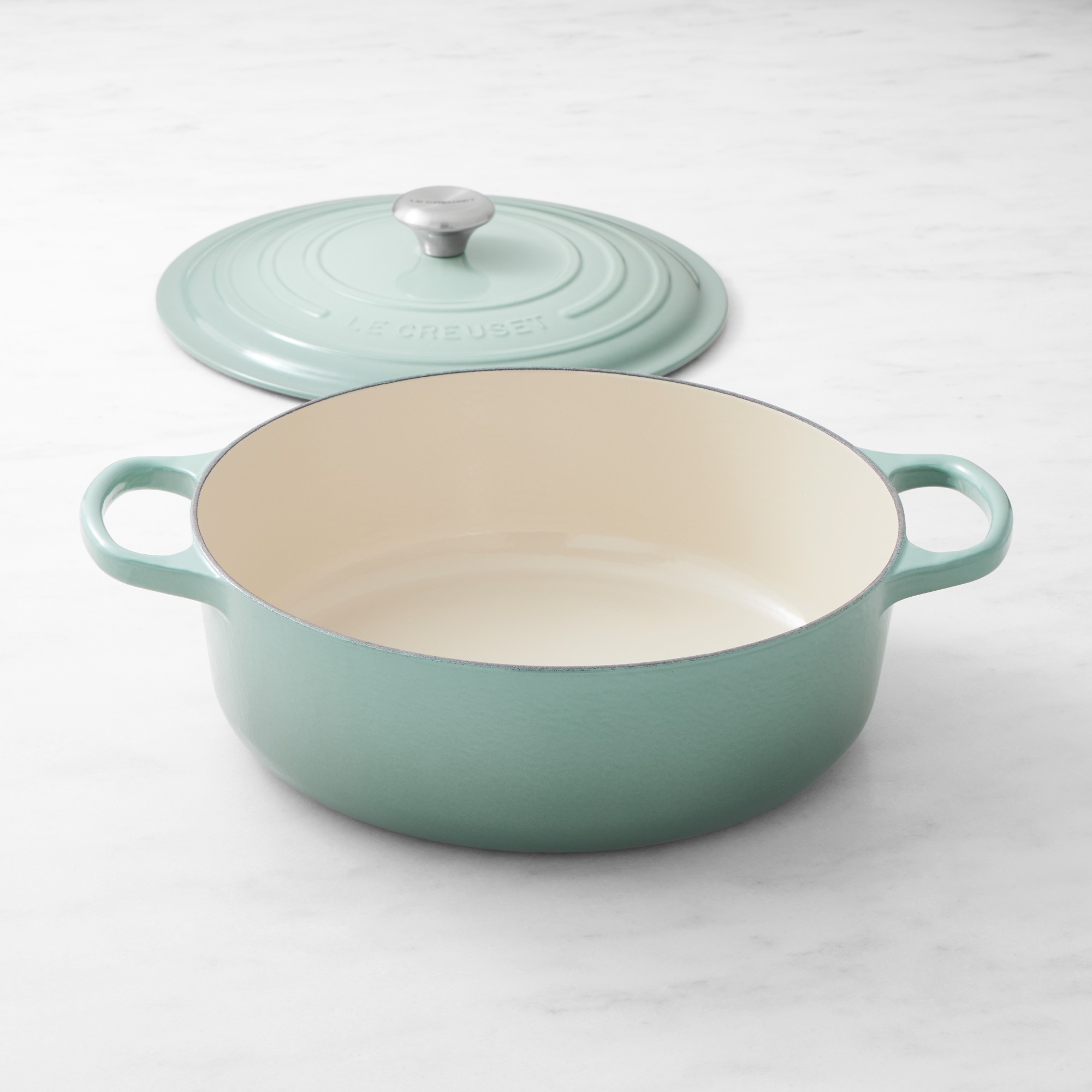 Le Creuset Signature Enameled Cast Iron Round Wide Dutch Oven, 6 3/4-Qt.