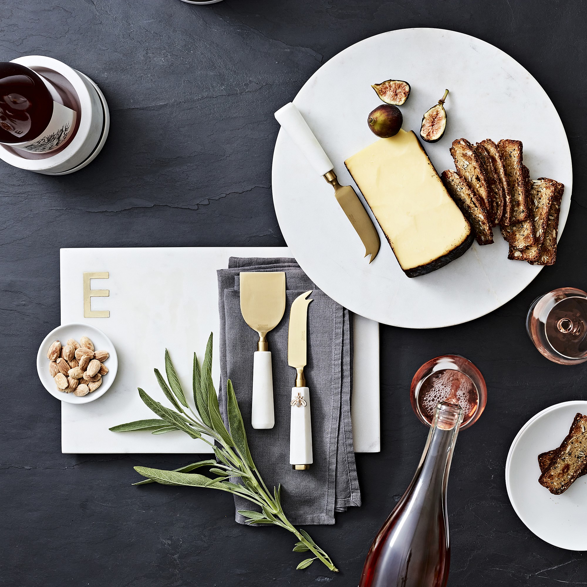 Marble & Brass Monogram Board