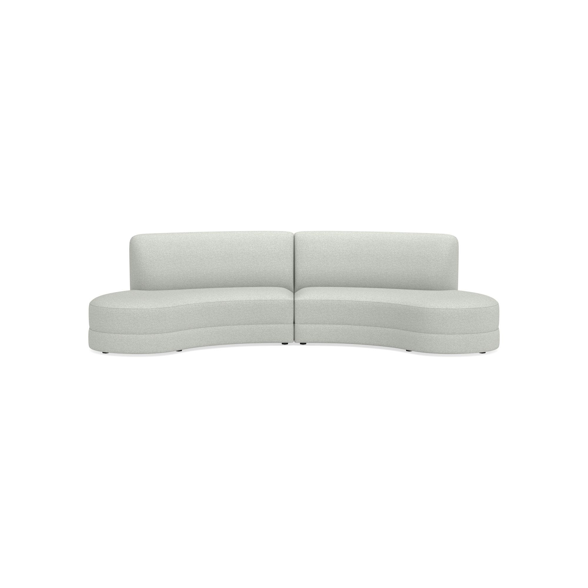 Capri 2-Piece Bumper Armless Sectional (132)