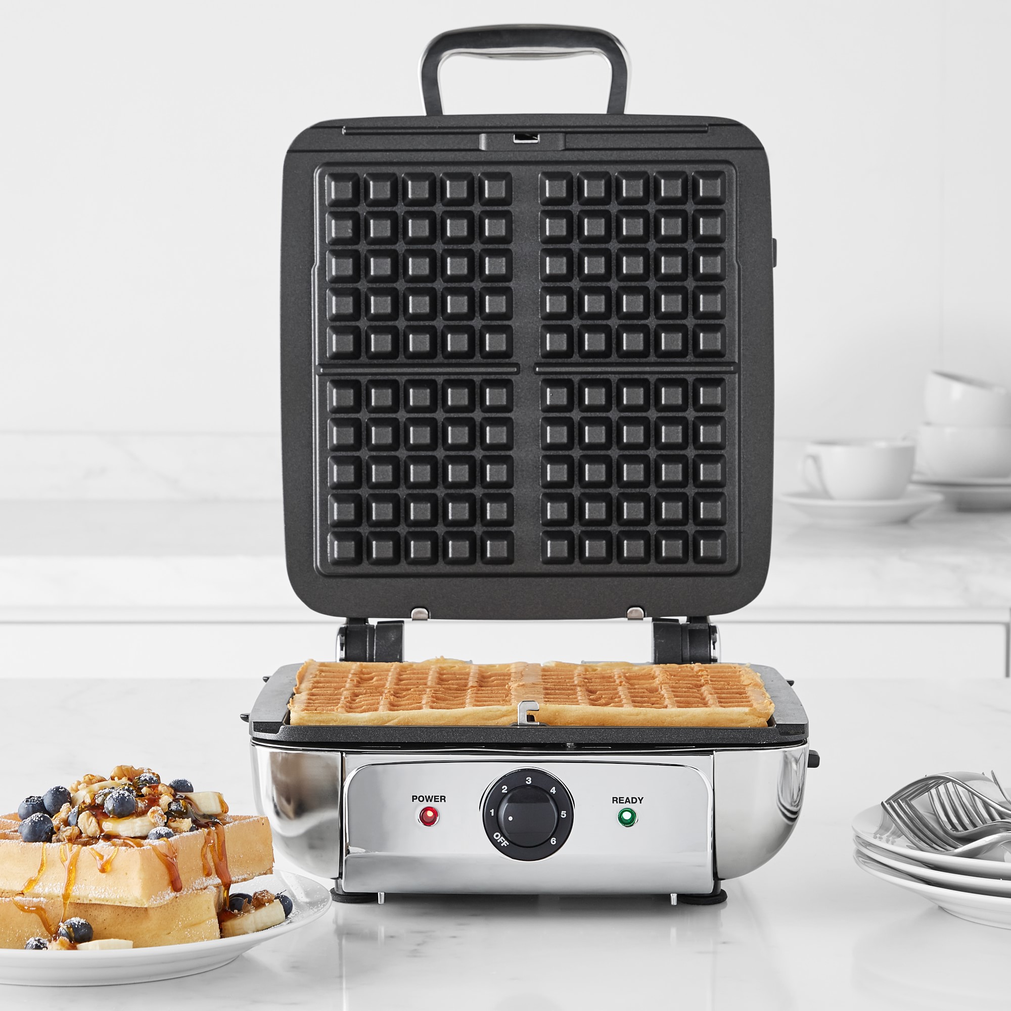 All-Clad 4-Square Digital Gourmet Waffle Maker with Removable Plates