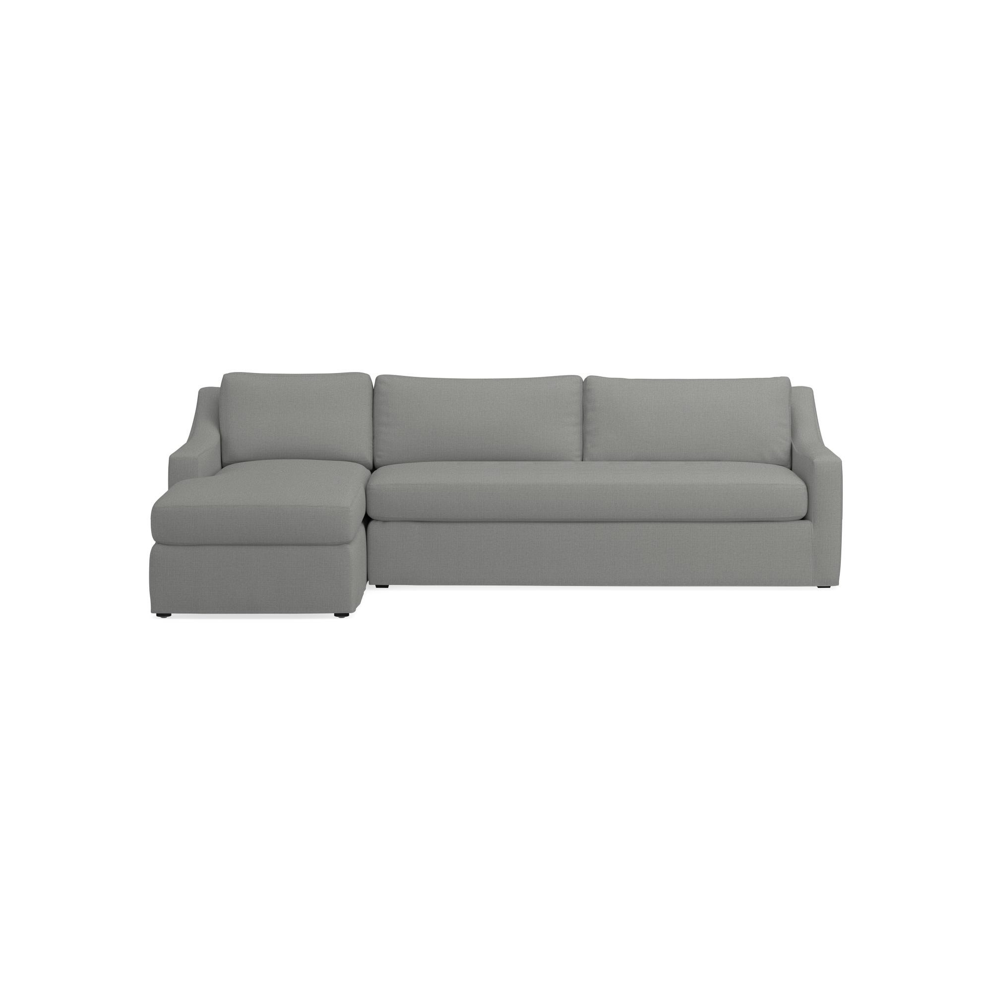 Ghent Slope Arm Slipcovered 2-Piece L-Shape Sofa with Chaise (109)