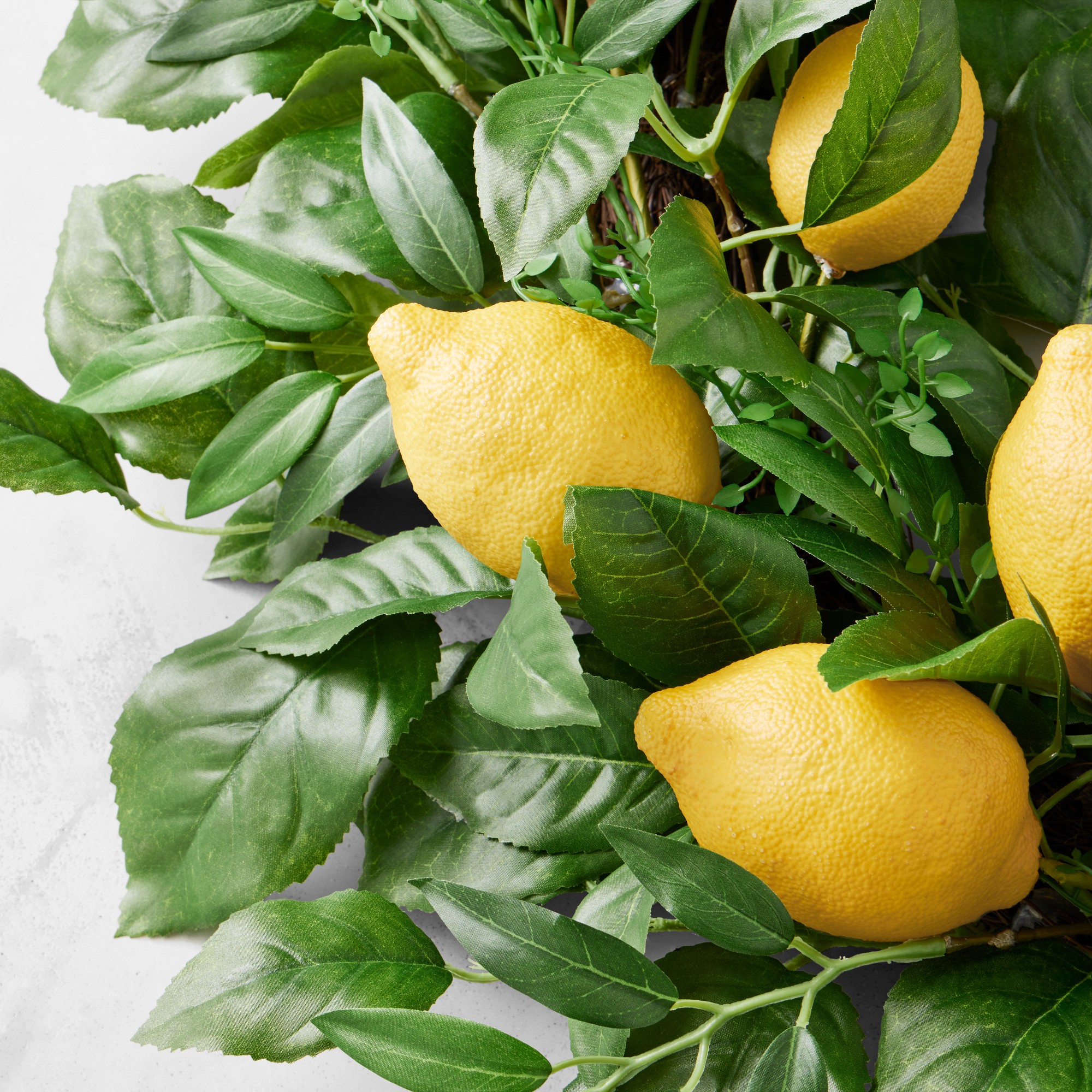 UV Protected Faux Lemon Wreath, 28