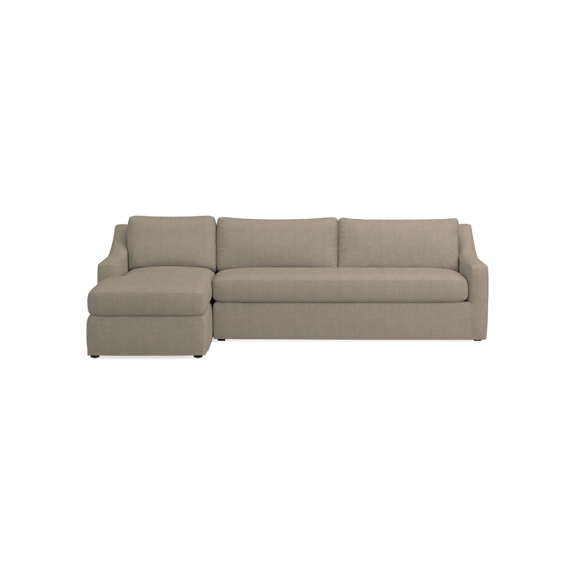 Ghent Slope Arm Slipcovered 2-Piece L-Shape Sofa with Chaise (109)