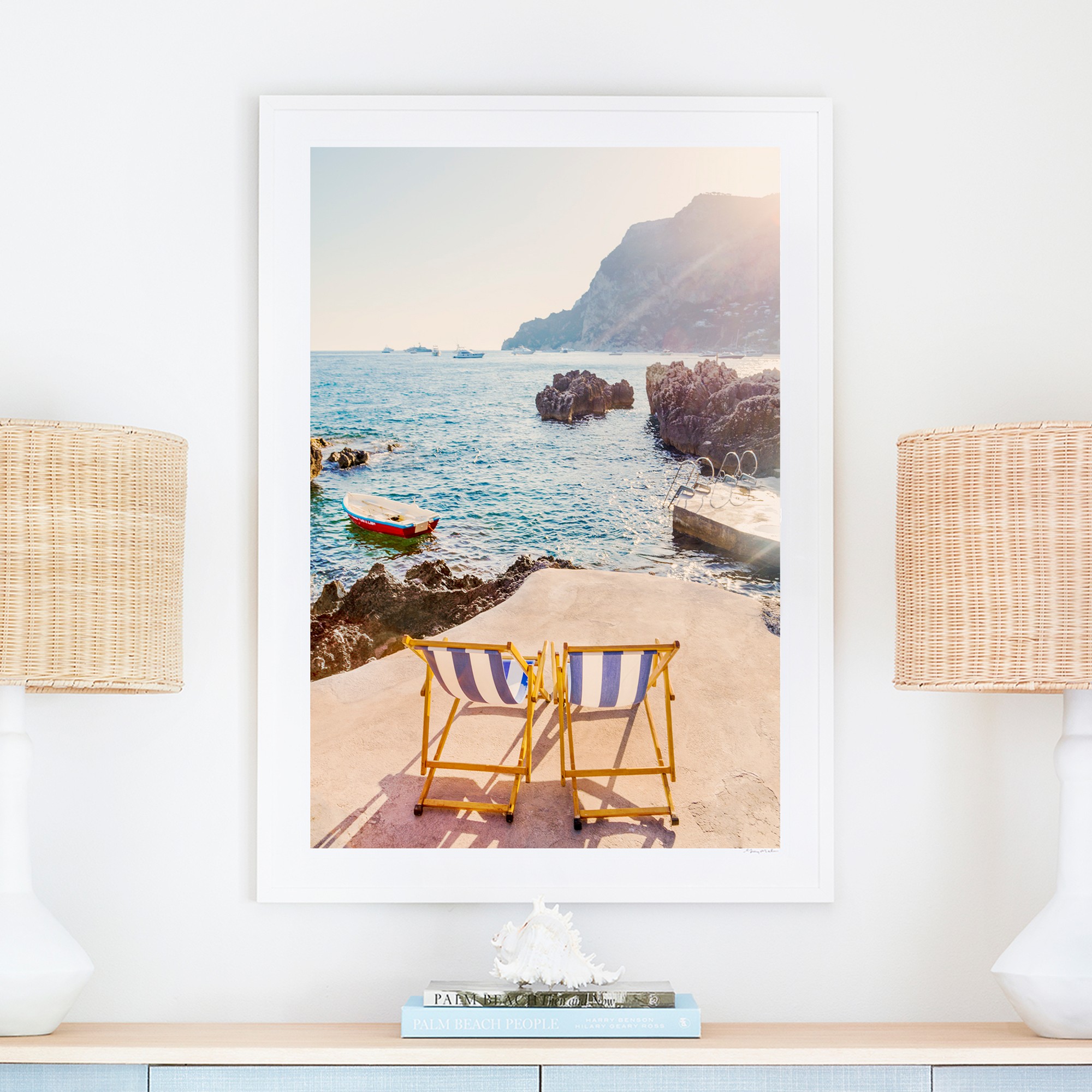 Gray Malin Two Chairs La Fontelina Capri