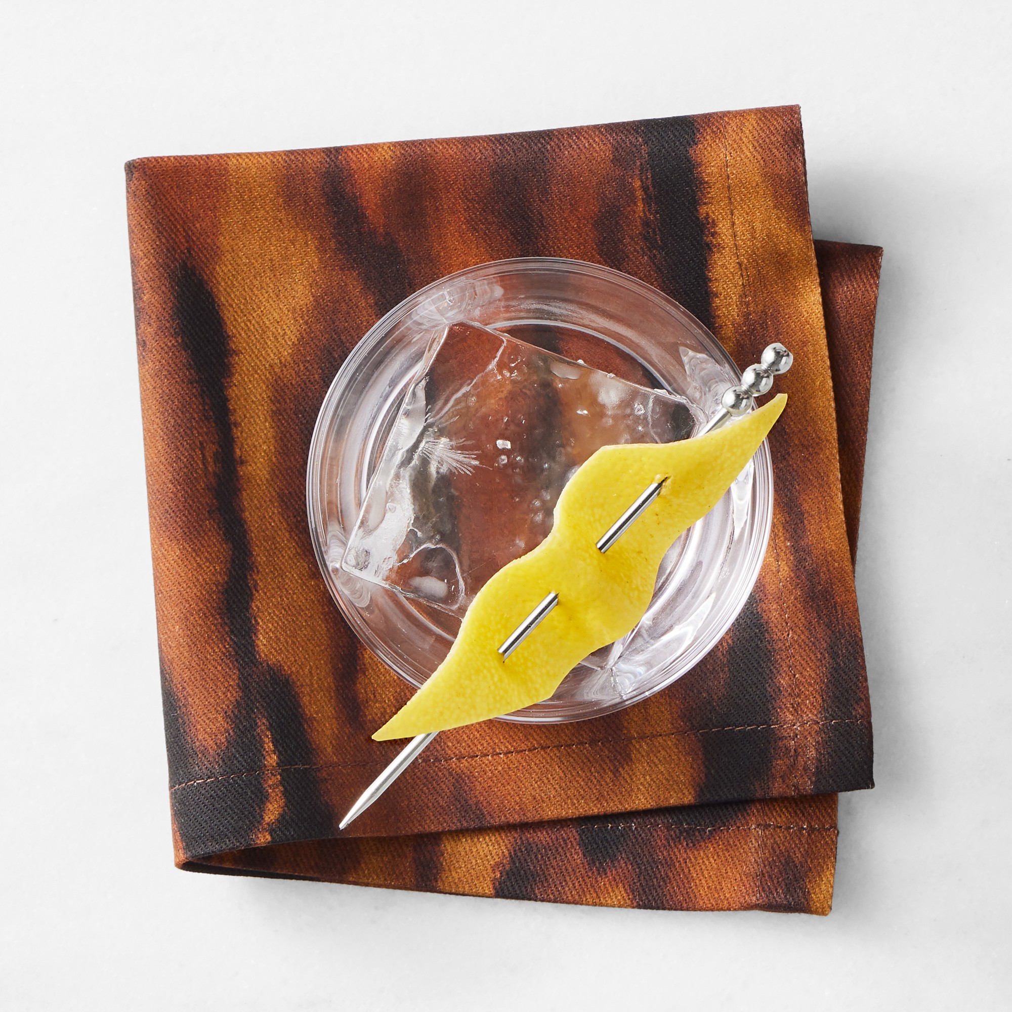 Marlo Thomas x Williams Sonoma Tortoise Shell Cocktails Napkins, Set of 4