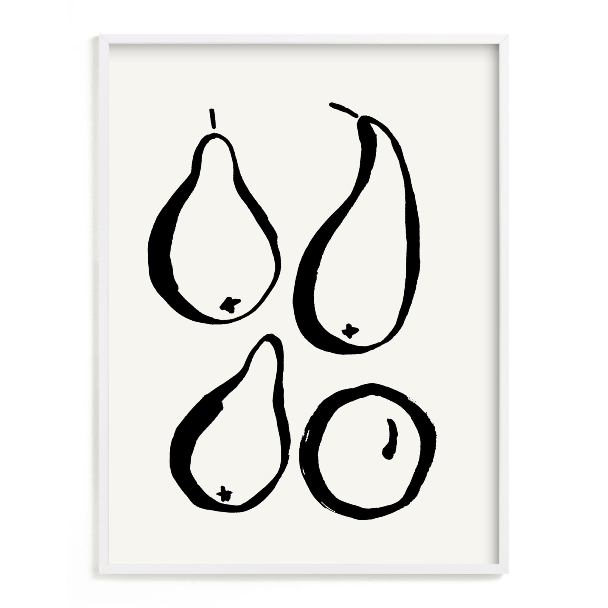Still-life with Four Pears Limited Edition Kitchen Art by Minted