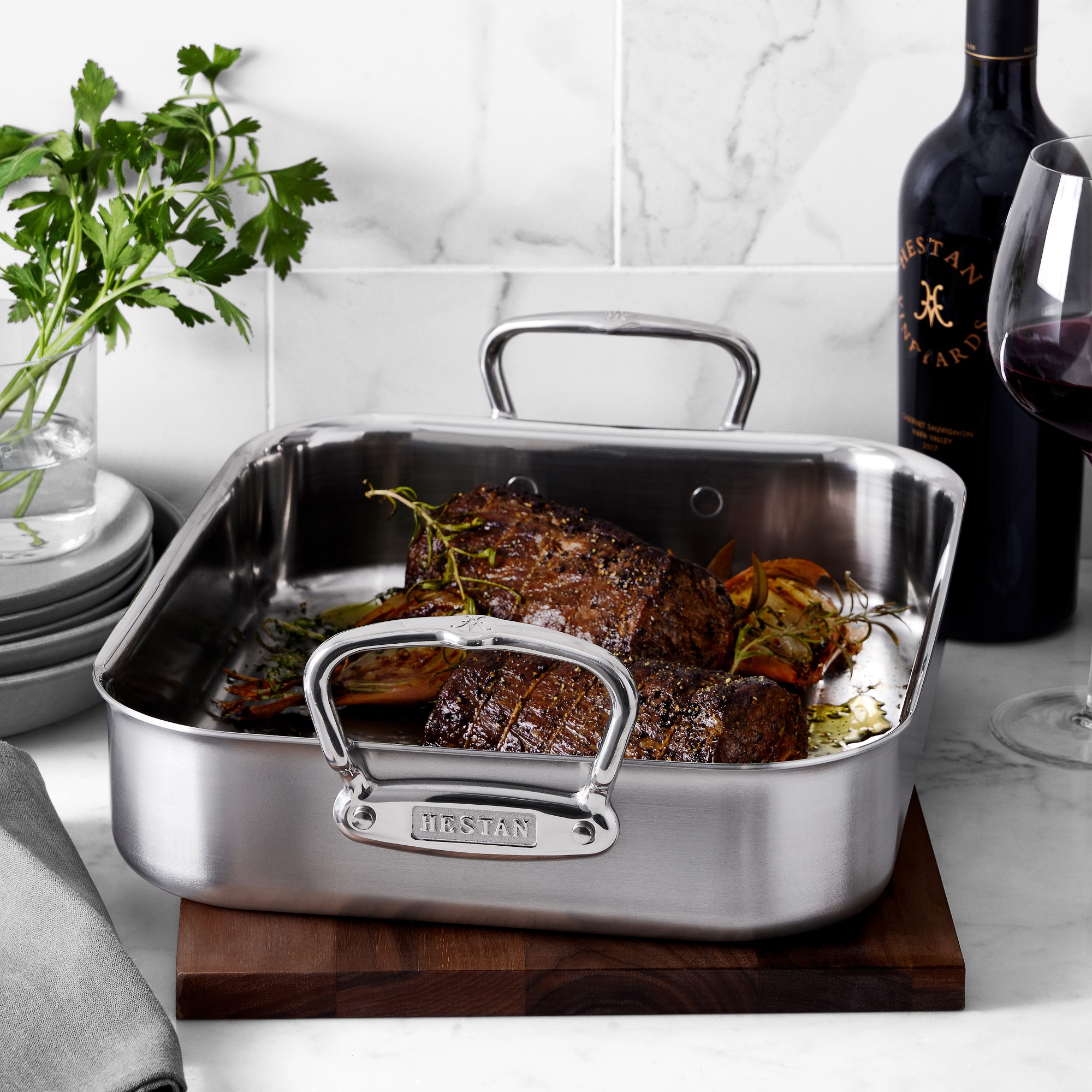 Hestan Provisions Stainless-Steel Classic Roaster with Rack