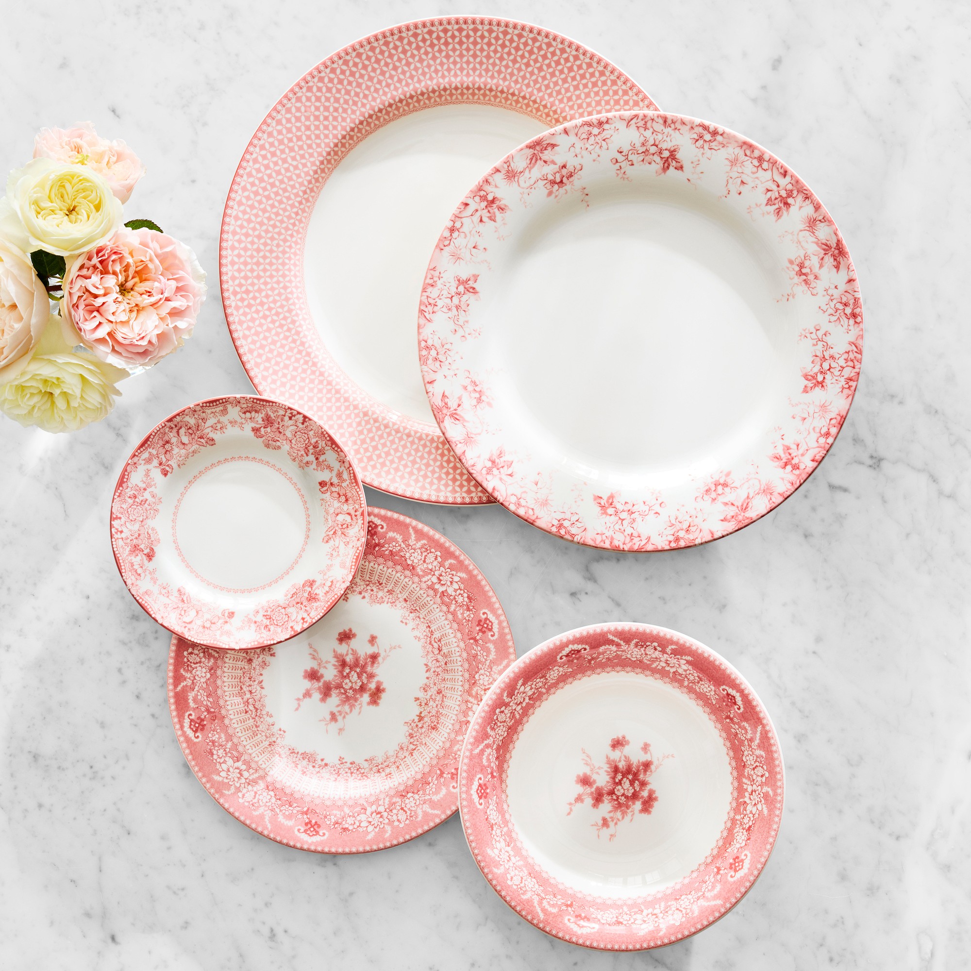 English Floral Salad Plates