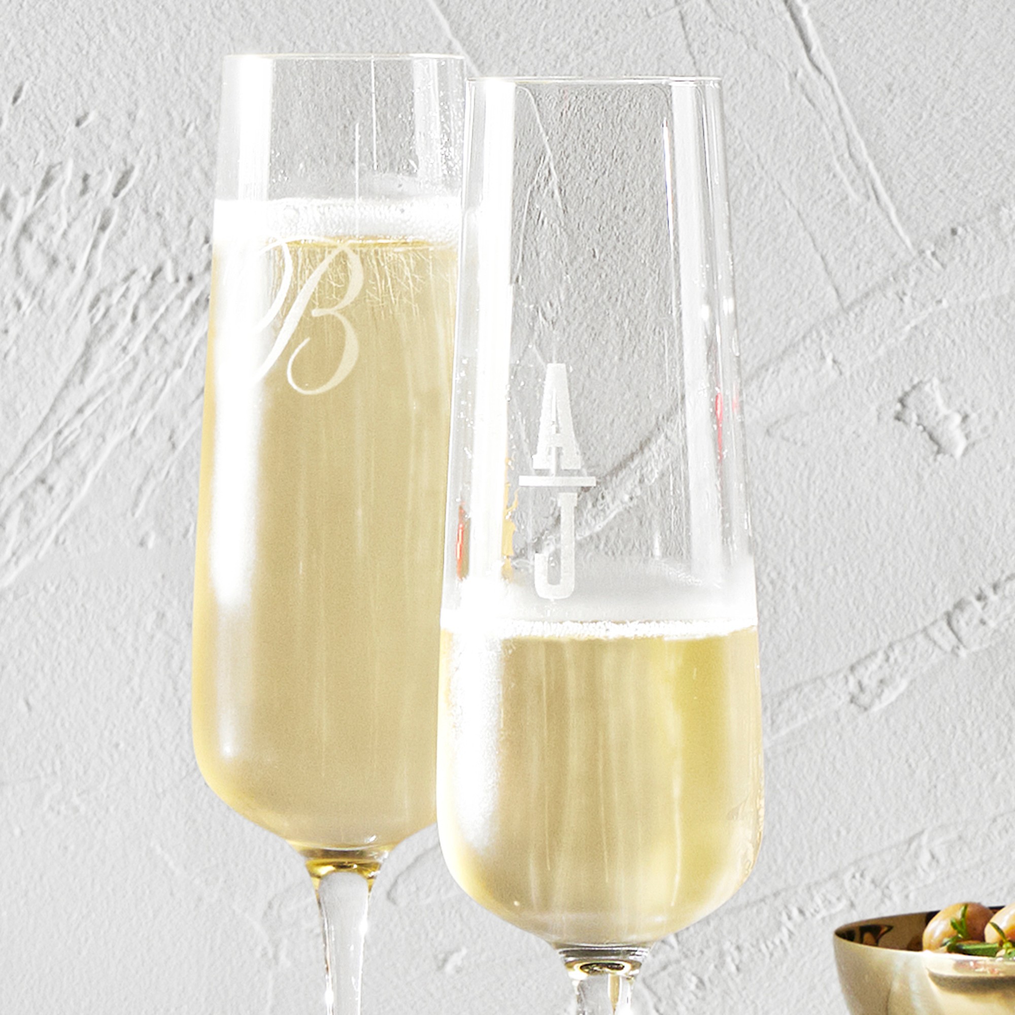 Williams Sonoma Estate Champagne Wine Glasses