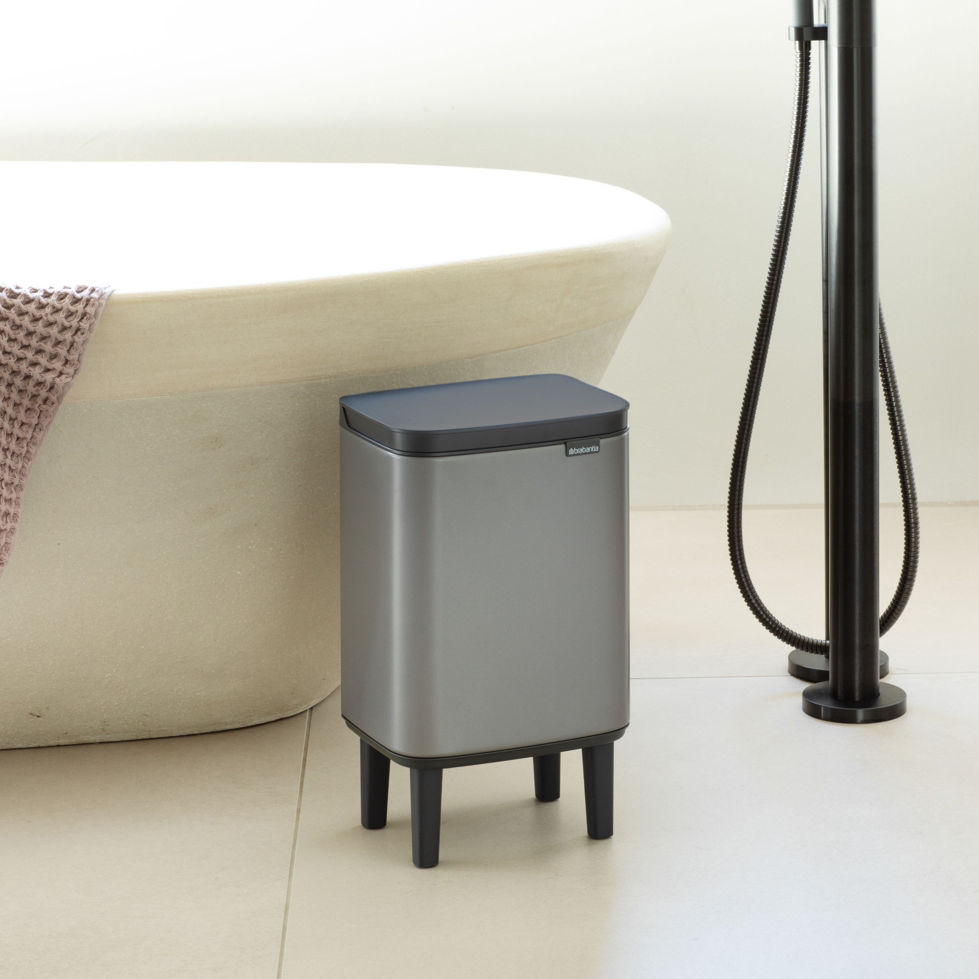 Brabantia Bo Hi Single Compartment Trash Can, 1.8-Gallon