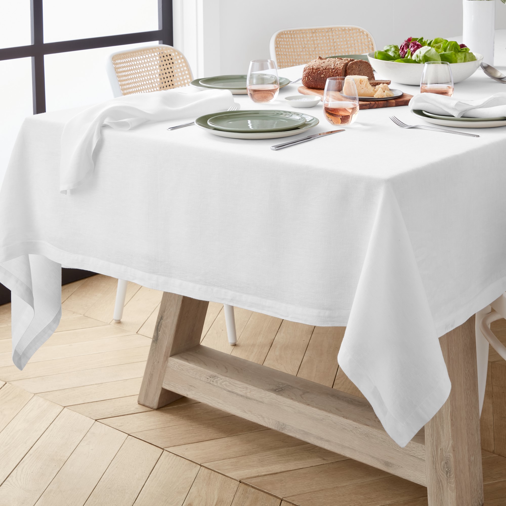 Italian Washed Linen Tablecloth